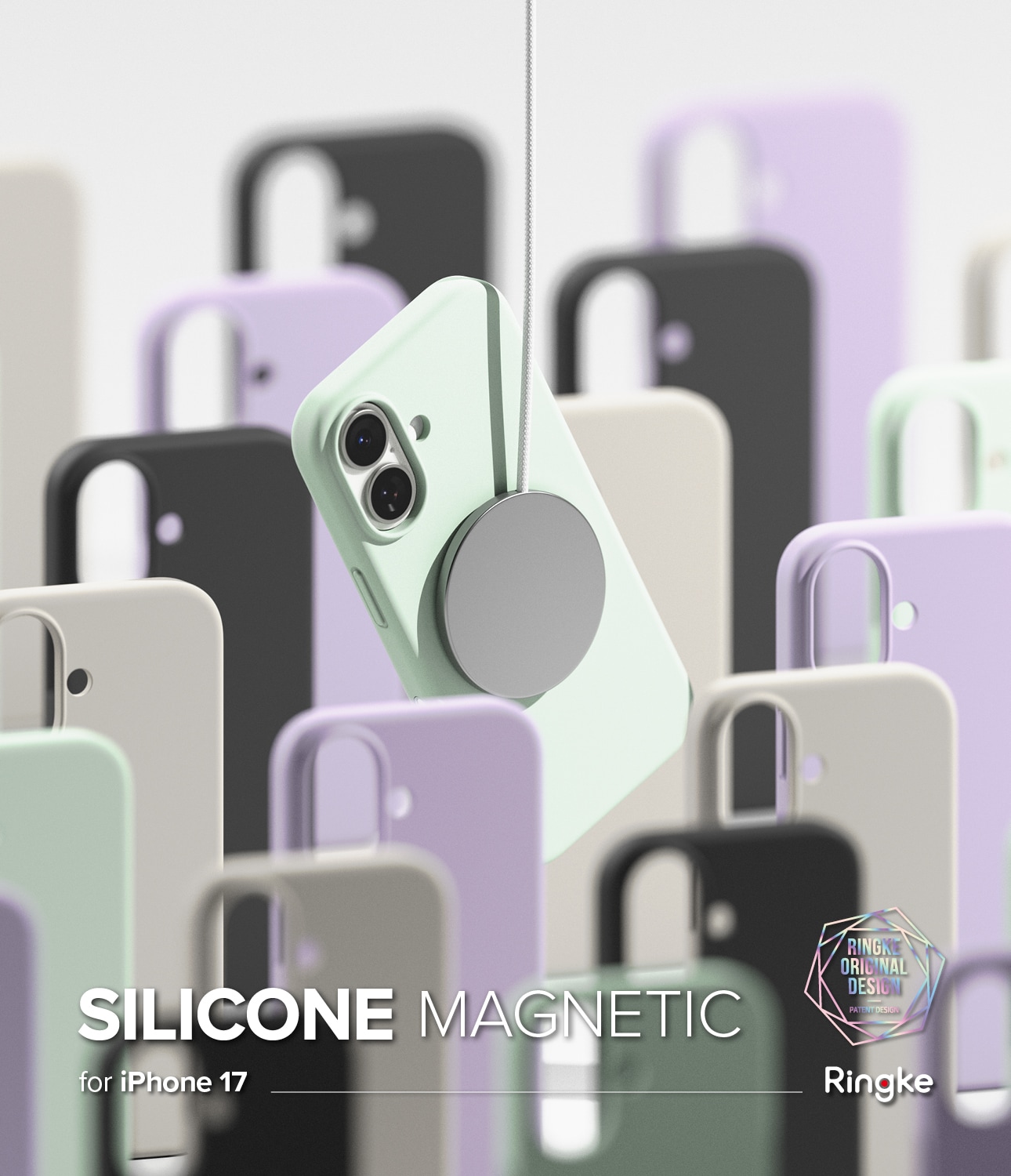 iPhone 17 MagSafe silikonskal, Light Purple