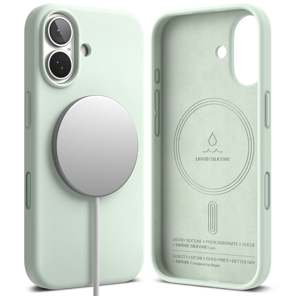 iPhone 17 MagSafe silikonskal, Soft Mint