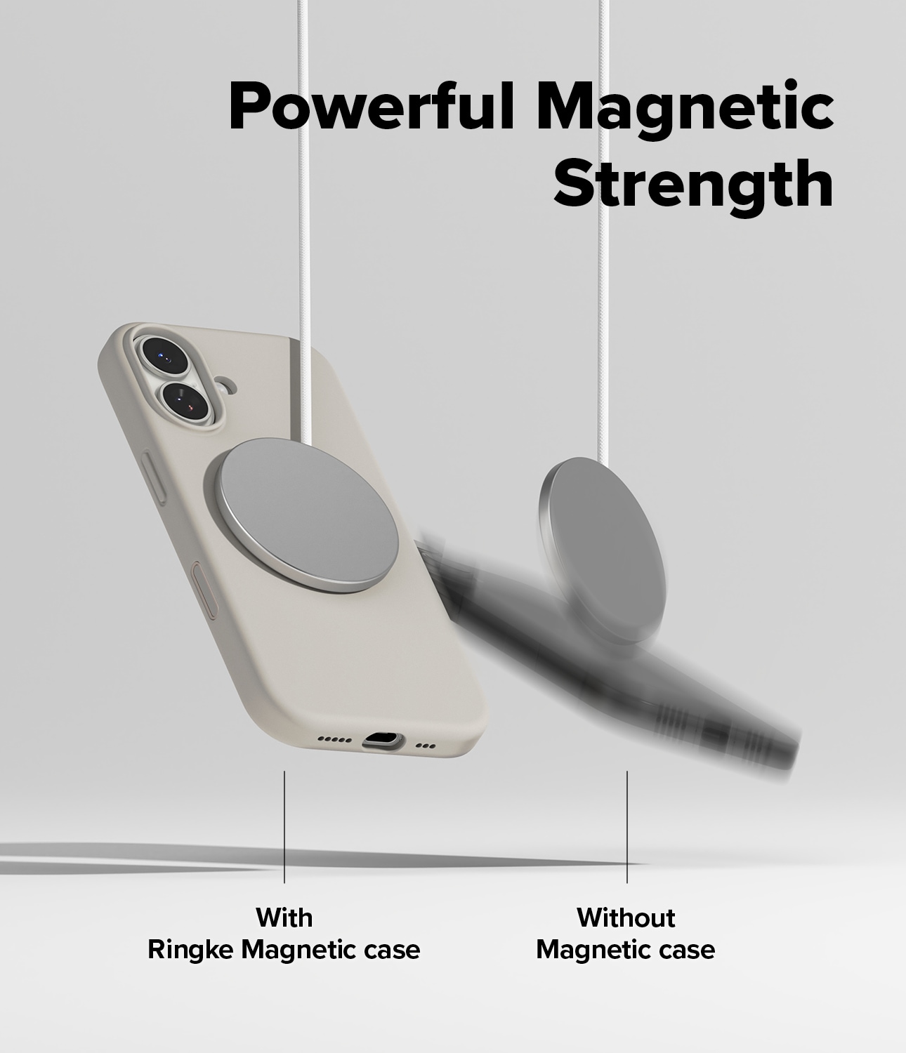 iPhone 17 MagSafe silikonskal, Stone