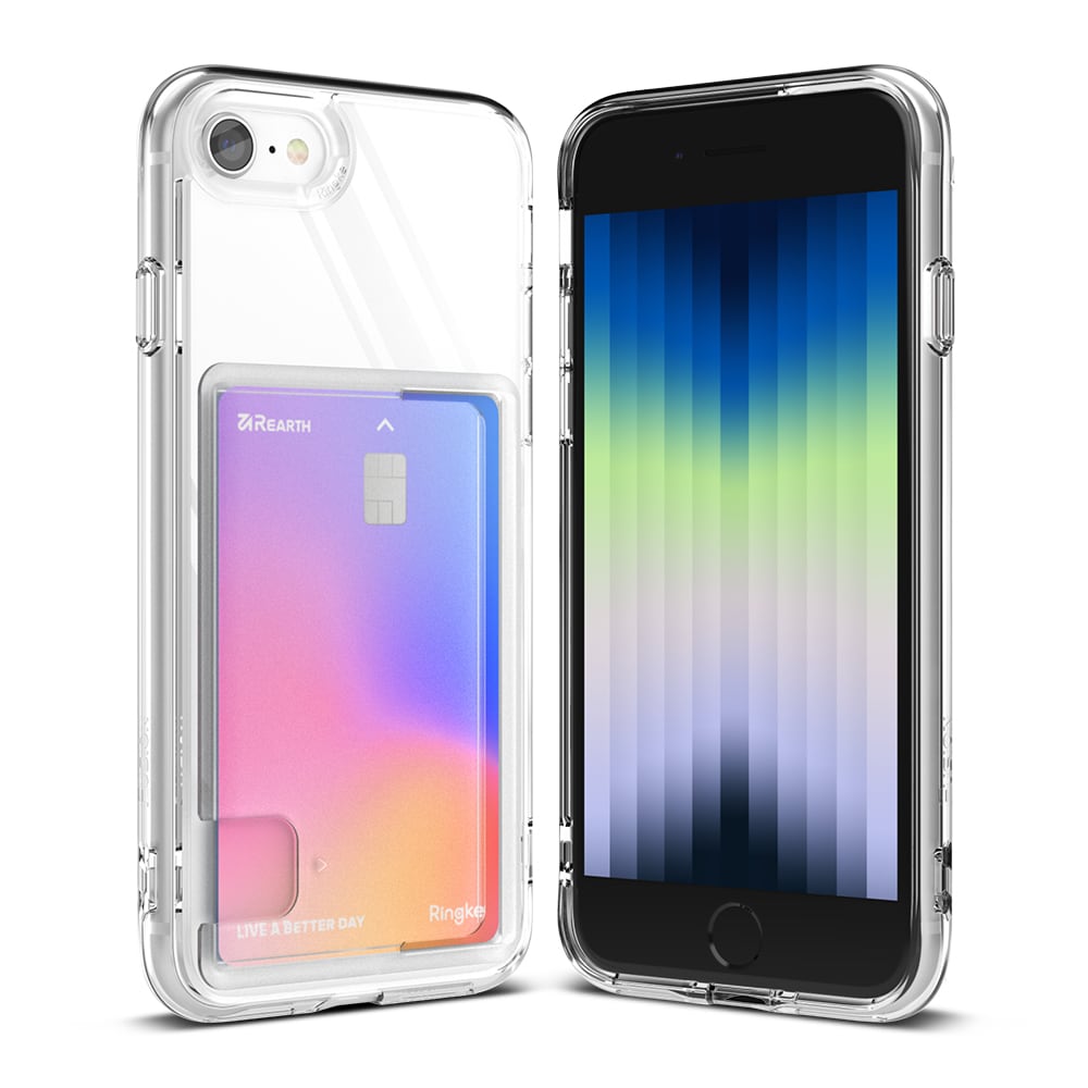 iPhone 8 Fusion Skal med kortfack, Genomskinlig