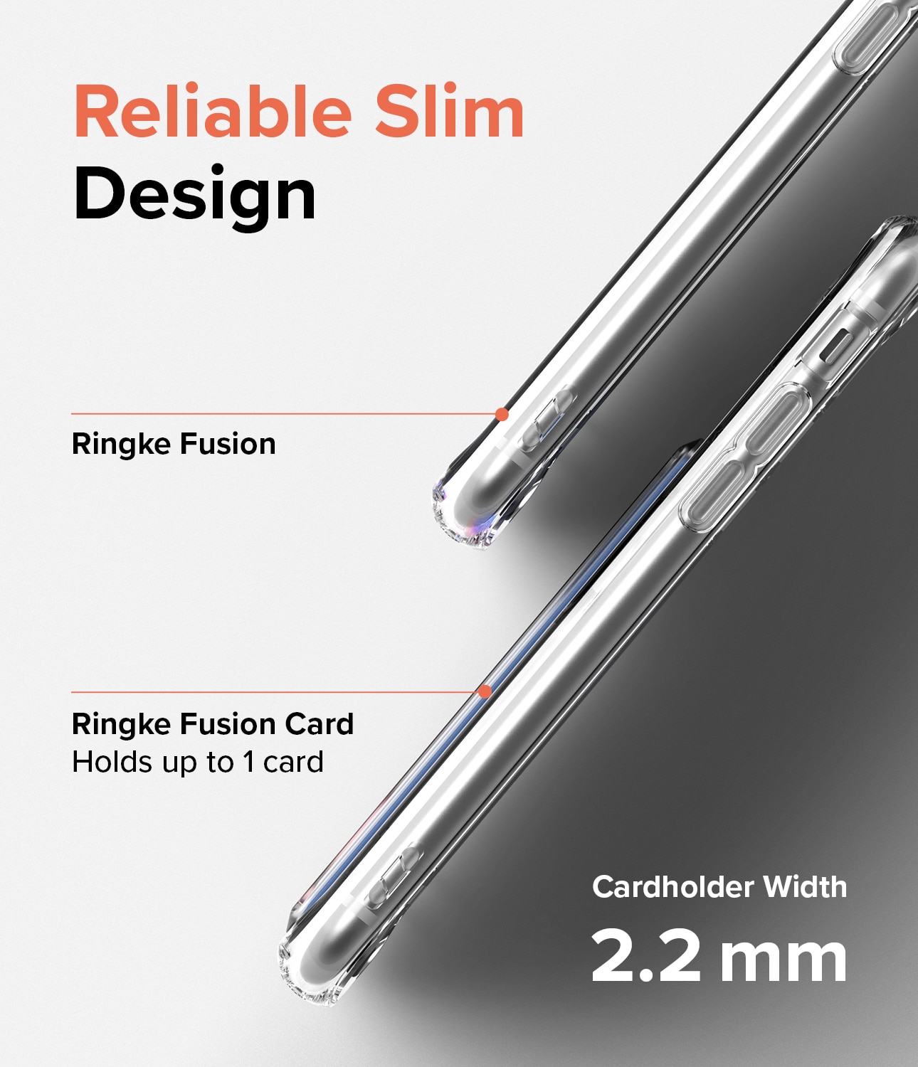 iPhone 8 Fusion Skal med kortfack, genomskinlig