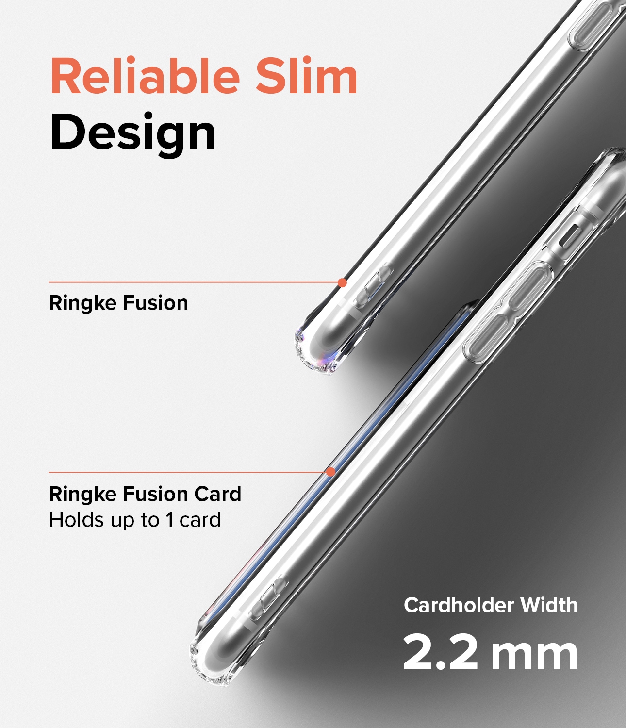 iPhone 8 Fusion Skal med kortfack, Genomskinlig