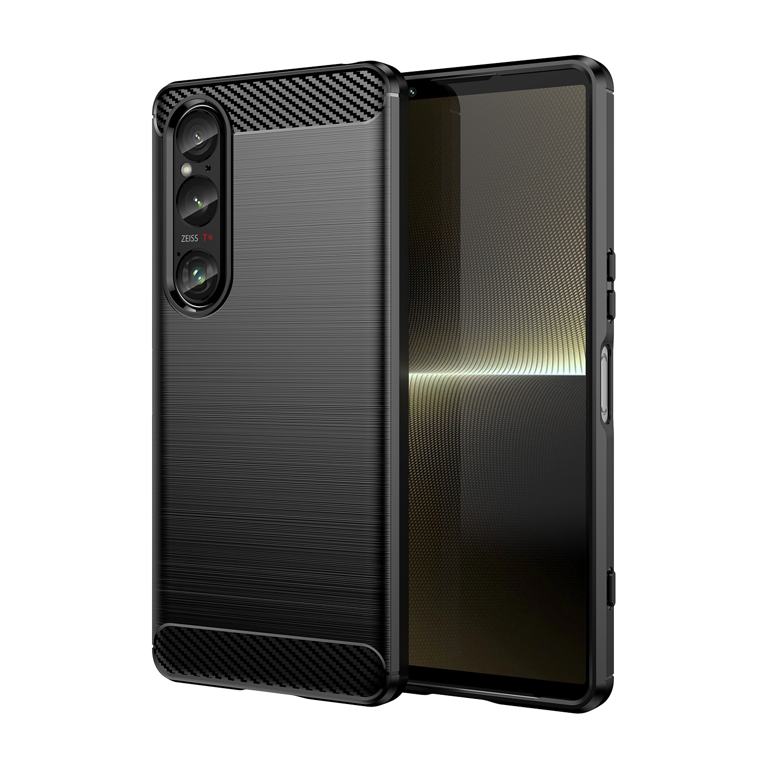 Sony Xperia 1 VI TPU-skal Brushed, Black
