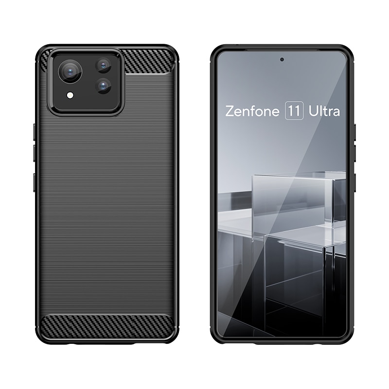 Asus Zenfone 11 Ultra TPU-skal Brushed, Black