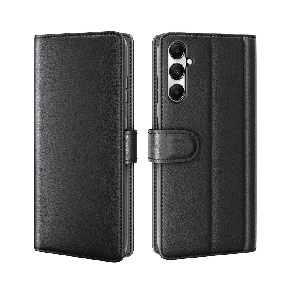 Samsung Galaxy Xcover 7 Plånboksfodral i Äkta Läder, svart