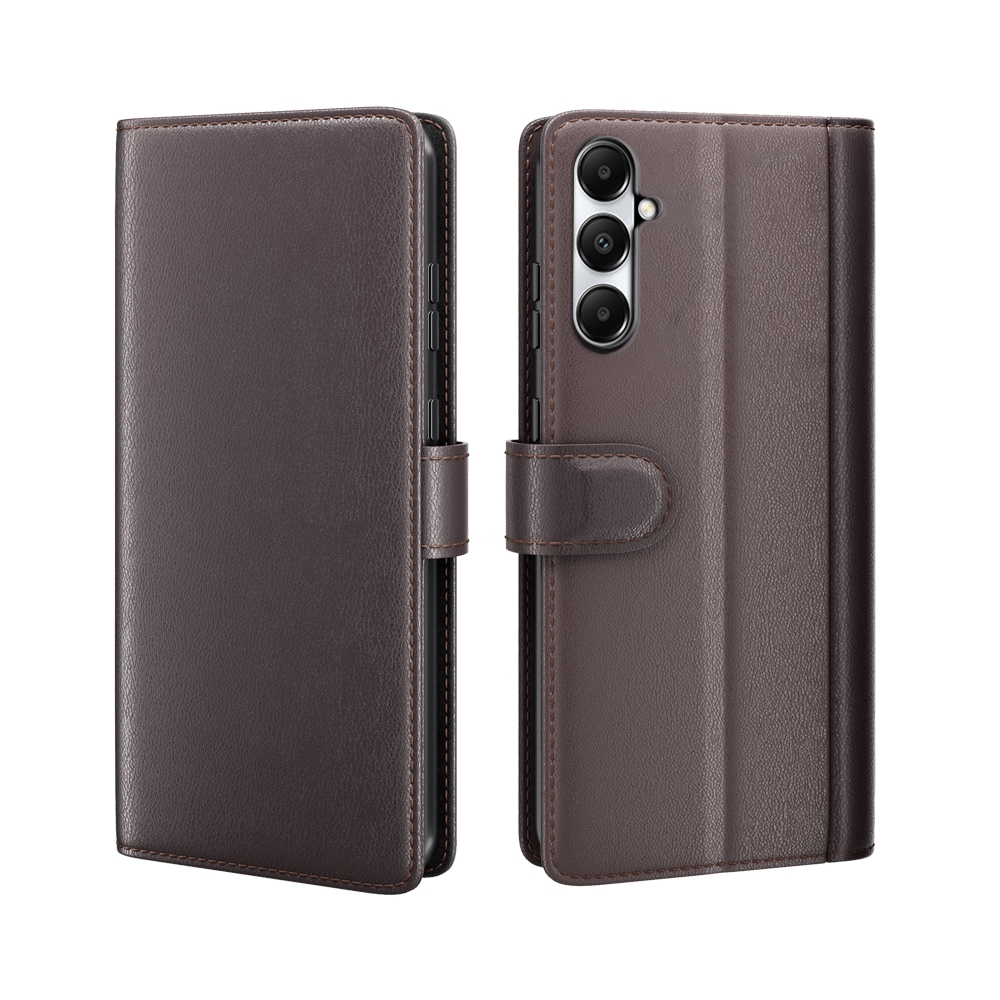 Samsung Galaxy A05s Plånboksfodral i Äkta Läder, Brun
