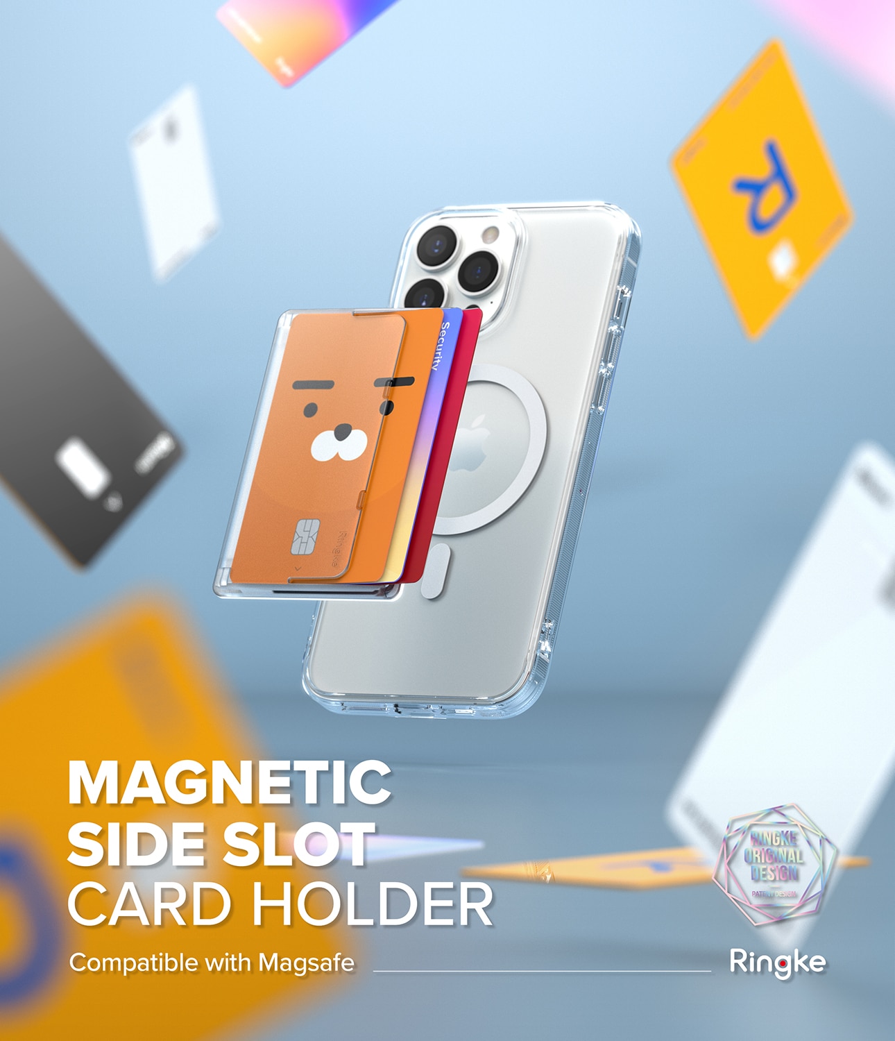 MagSafe Magnetic Card Slot Korthållare, Clear Mist