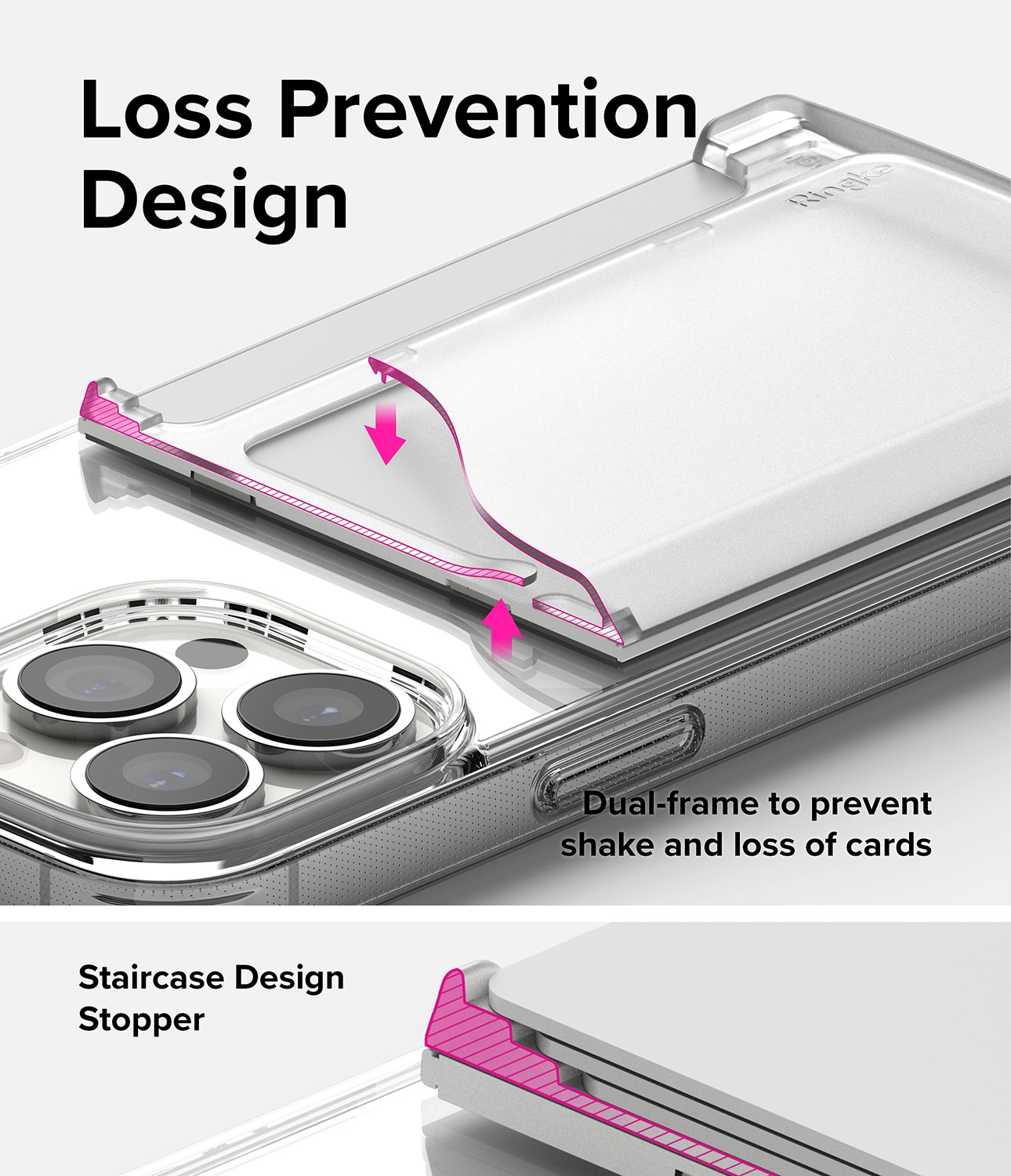 MagSafe Magnetic Card Slot Korthållare, Clear Mist