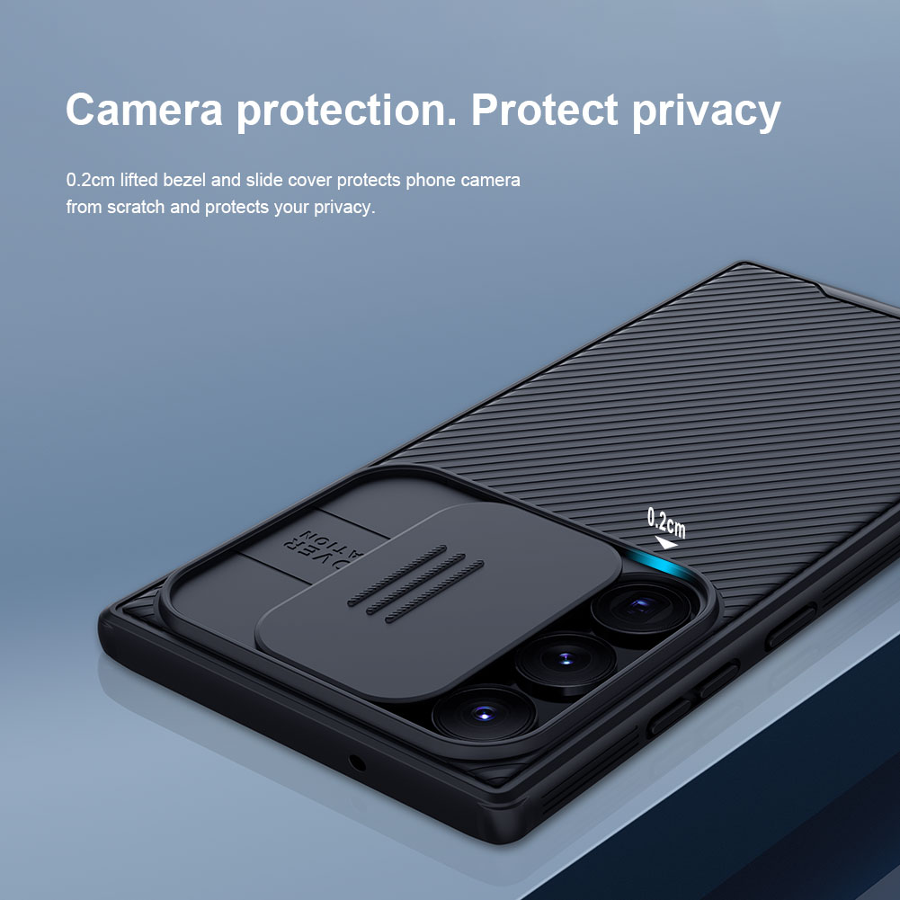 Samsung Galaxy S23 Ultra Skal med kameraskydd - CamShield, blå