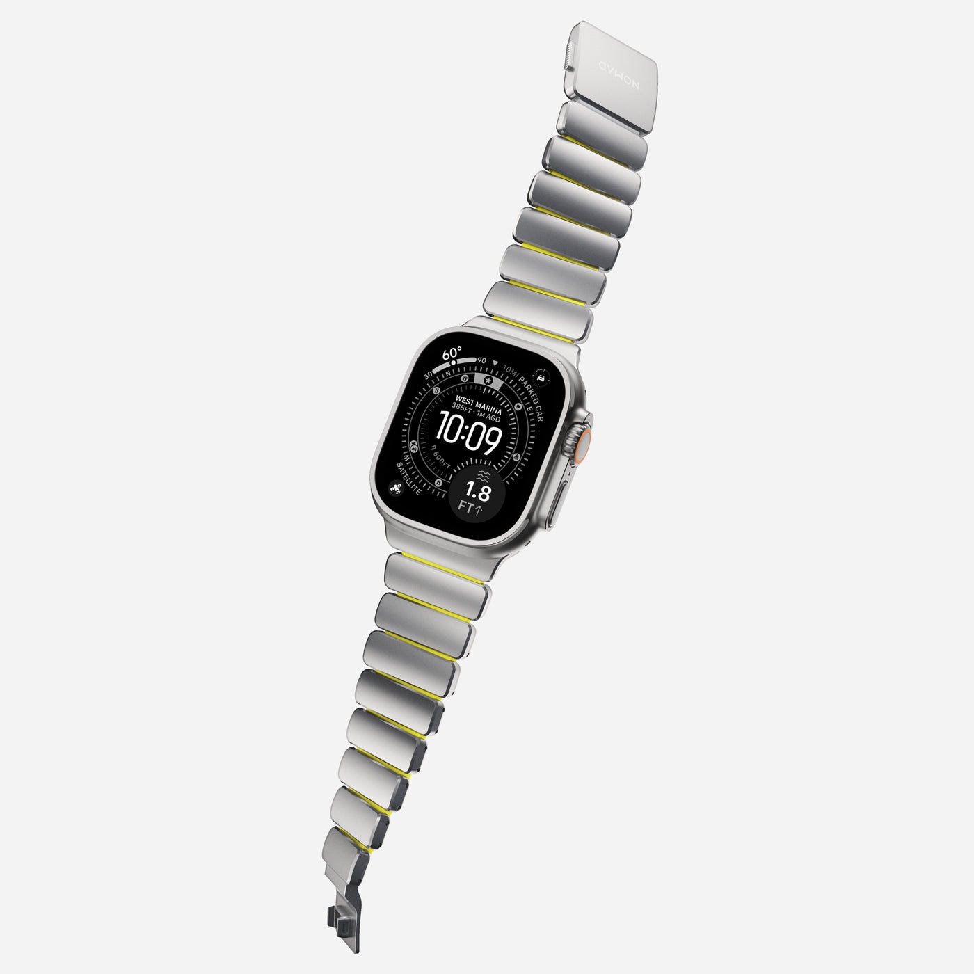 Apple Watch Ultra 49mm 2nd Gen Armband Stratos, Natural Titanium - Volt