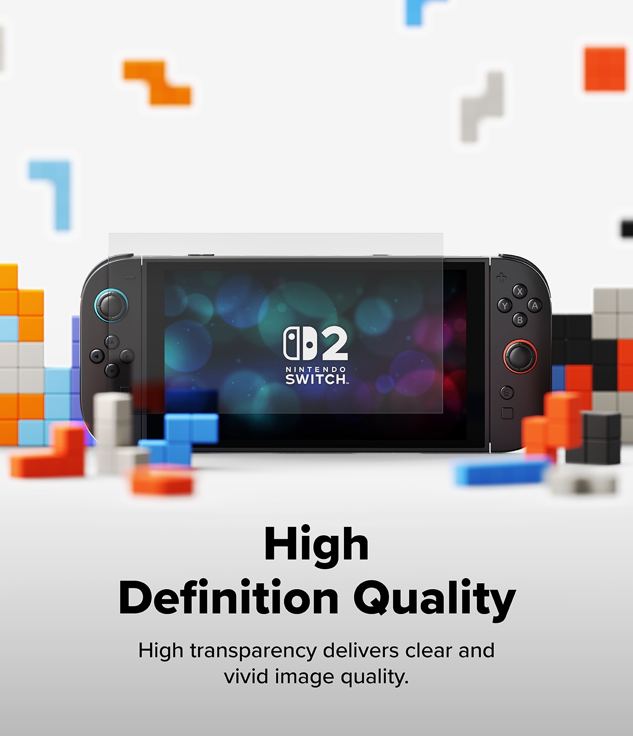 Nintendo Switch 2 Skärmskydd i glas med monteringsram (2-pack)
