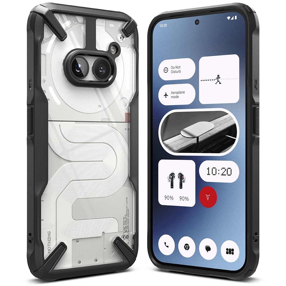 Nothing Phone 2a Fusion X Skal, svart/genomskinlig