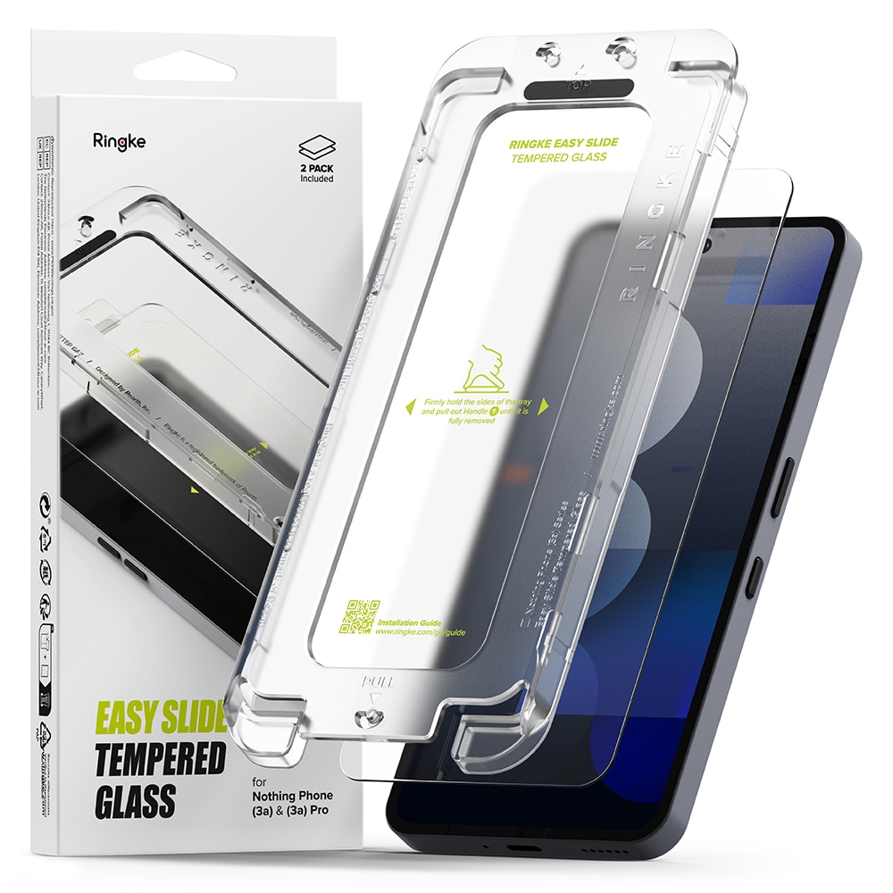 Nothing Phone 3a Skärmskydd i glas med monteringsram (2-pack)