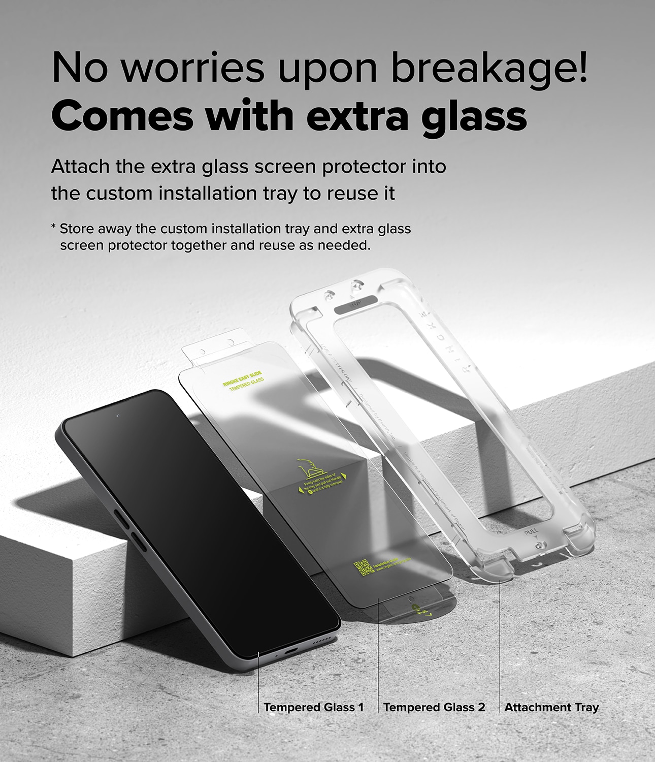 Nothing Phone 3a Pro Skärmskydd i glas med monteringsram (2-pack)