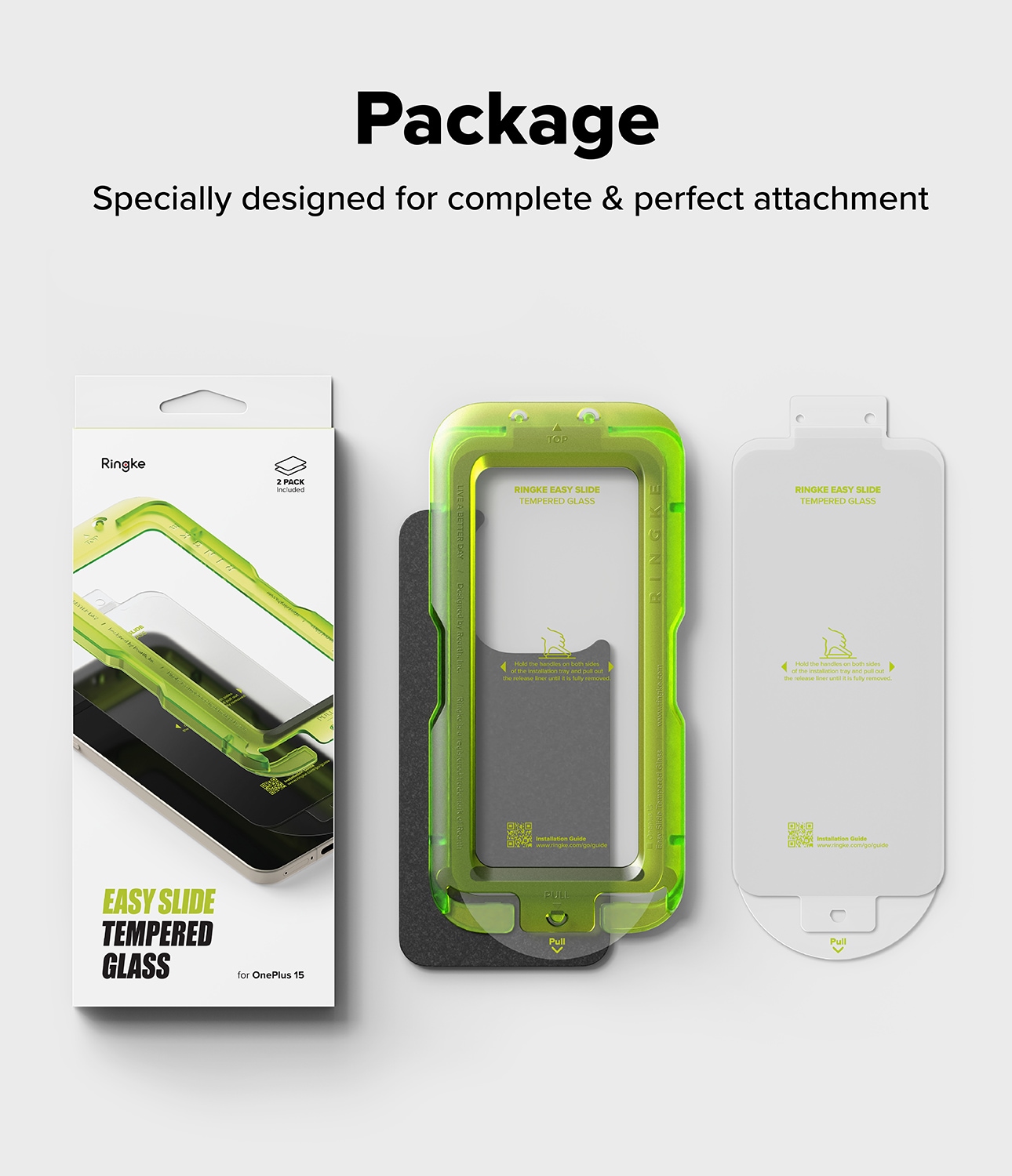  OnePlus 15 Skärmskydd i glas med monteringsram (2-pack)