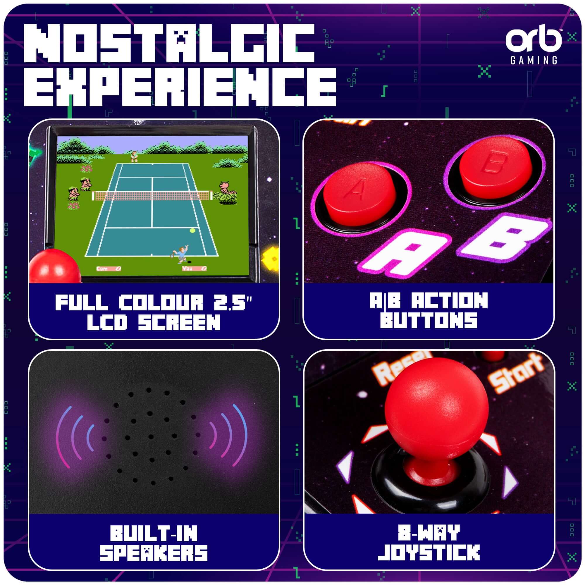 Retro Mini Arcade Machine 240 Spel