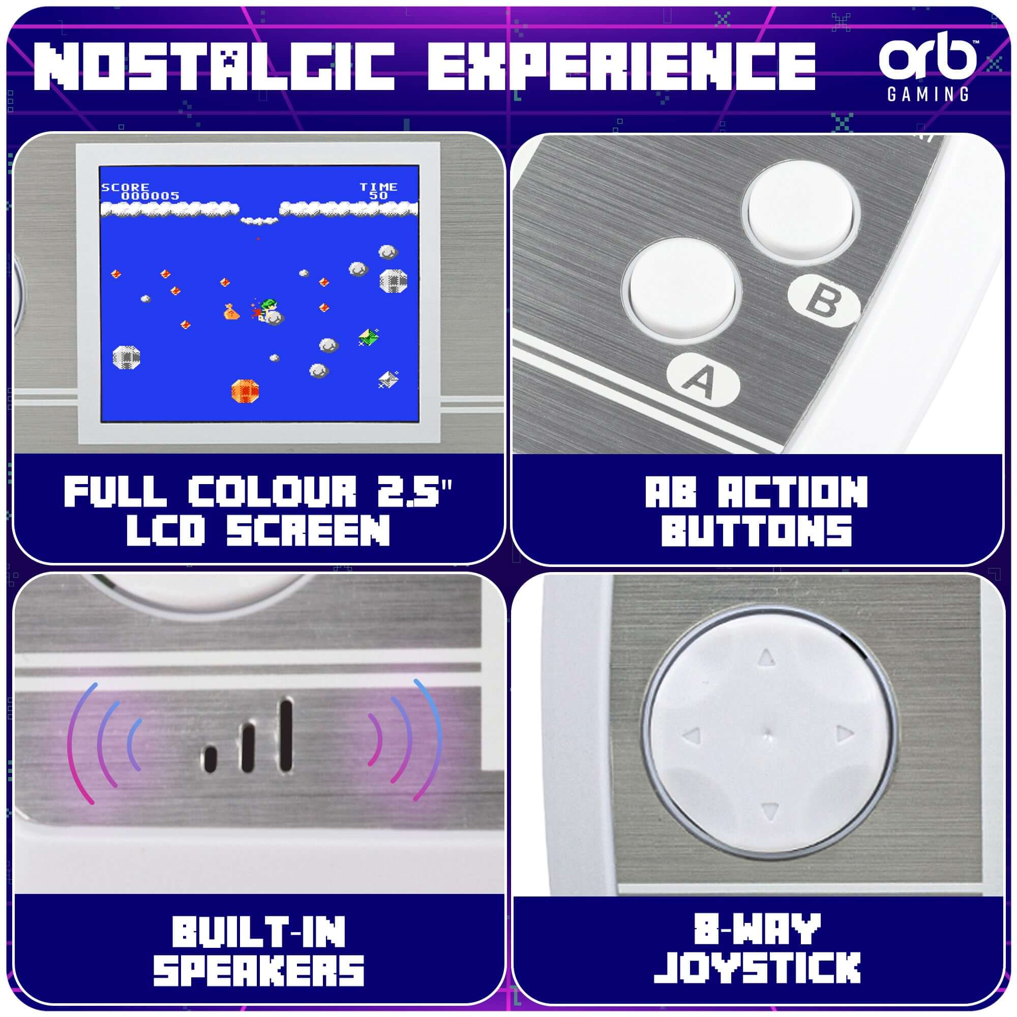 Retro Mini Spelkonsol 240 Spel