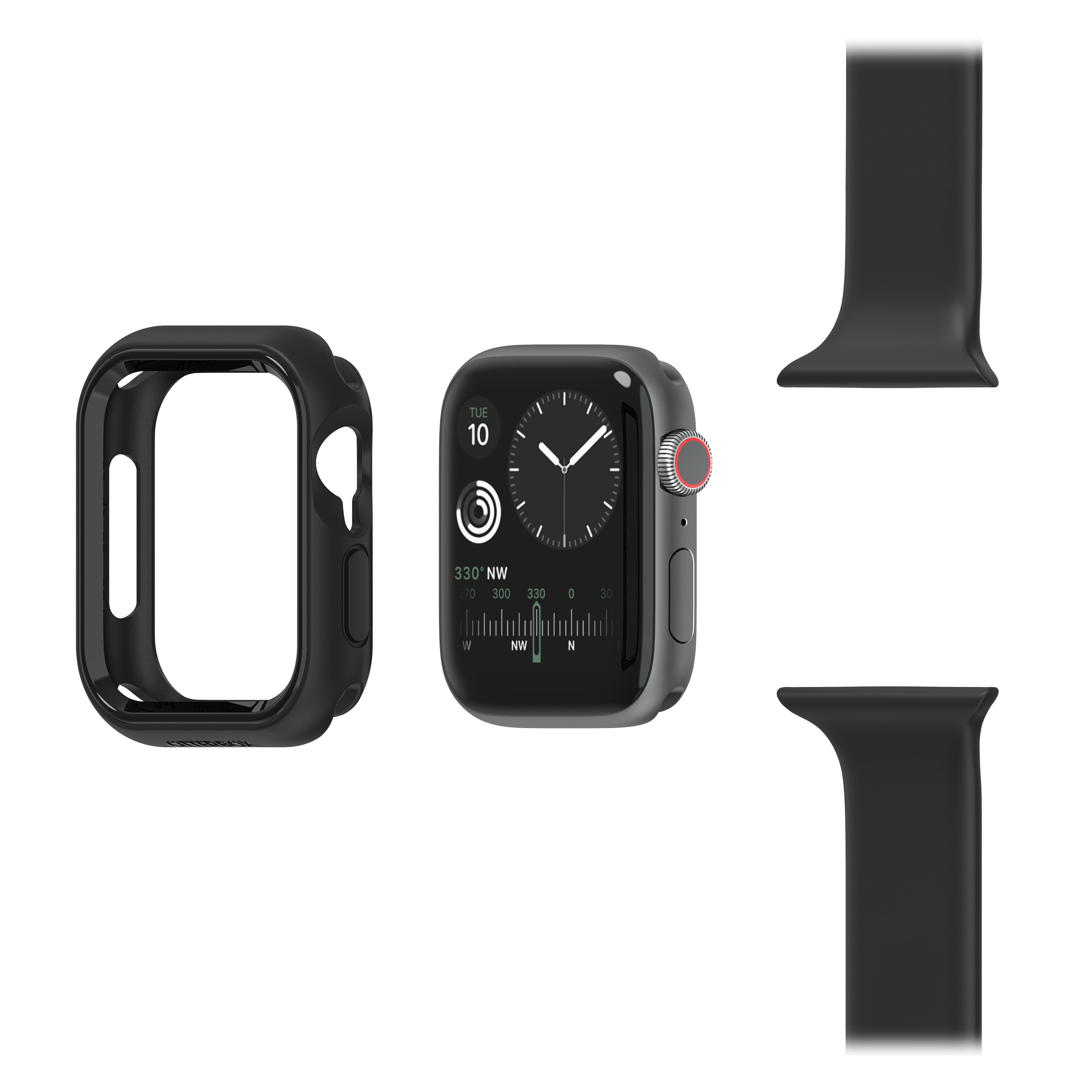 Apple Watch SE 44mm Skyddande skal Exo Edge, svart