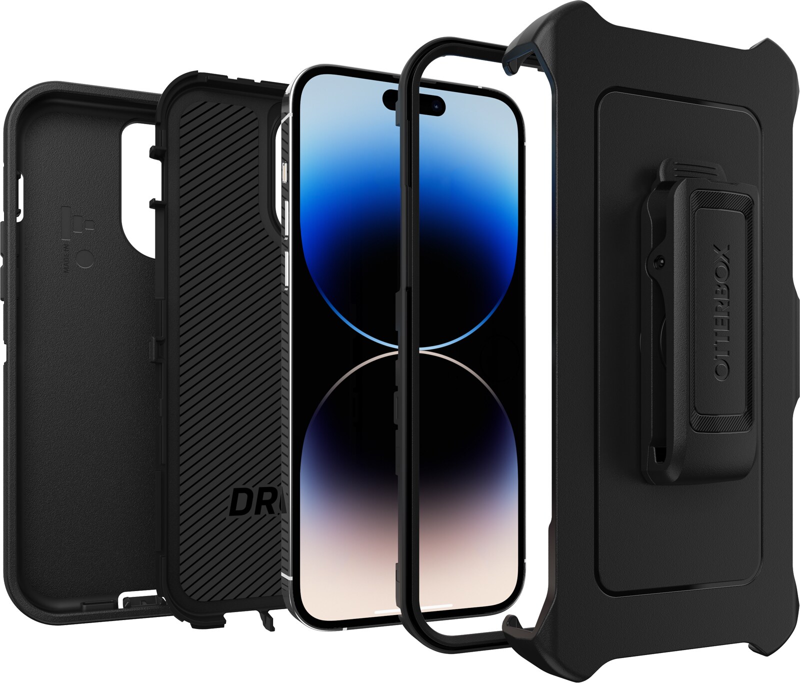 iPhone 14 Pro Max Defender - Robust mobilskal med hög skyddsfaktor, Svart