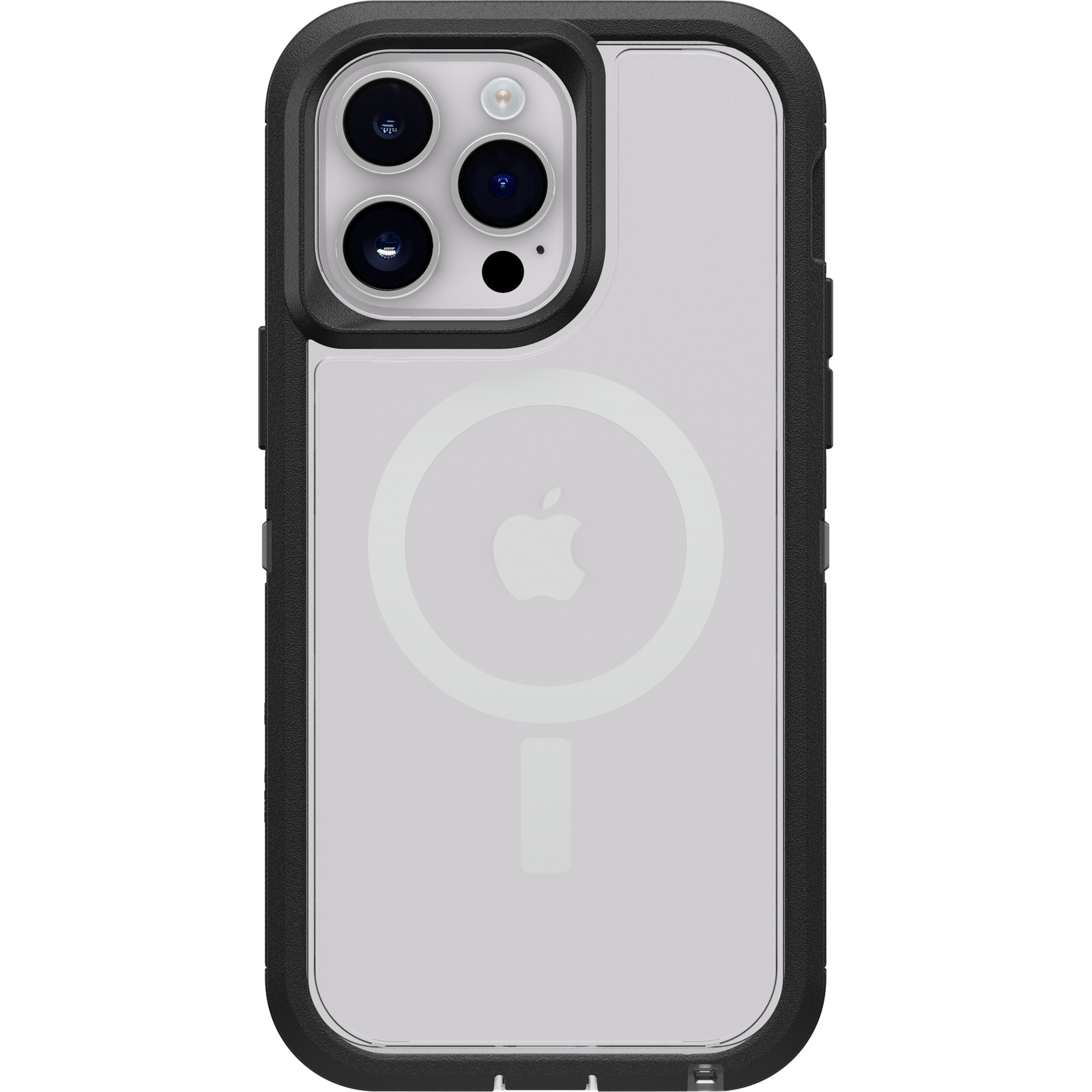 iPhone 14 Pro Max Defender XT Riktigt stöttåligt MagSafe-skal, genomskinlig/svart