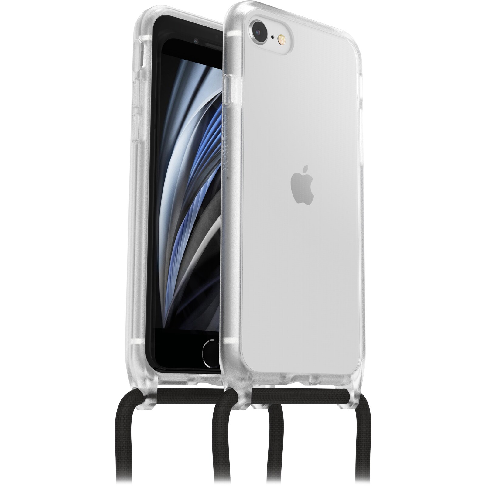 iPhone SE 2020 Skal med halsband React Necklace, Genomskinlig