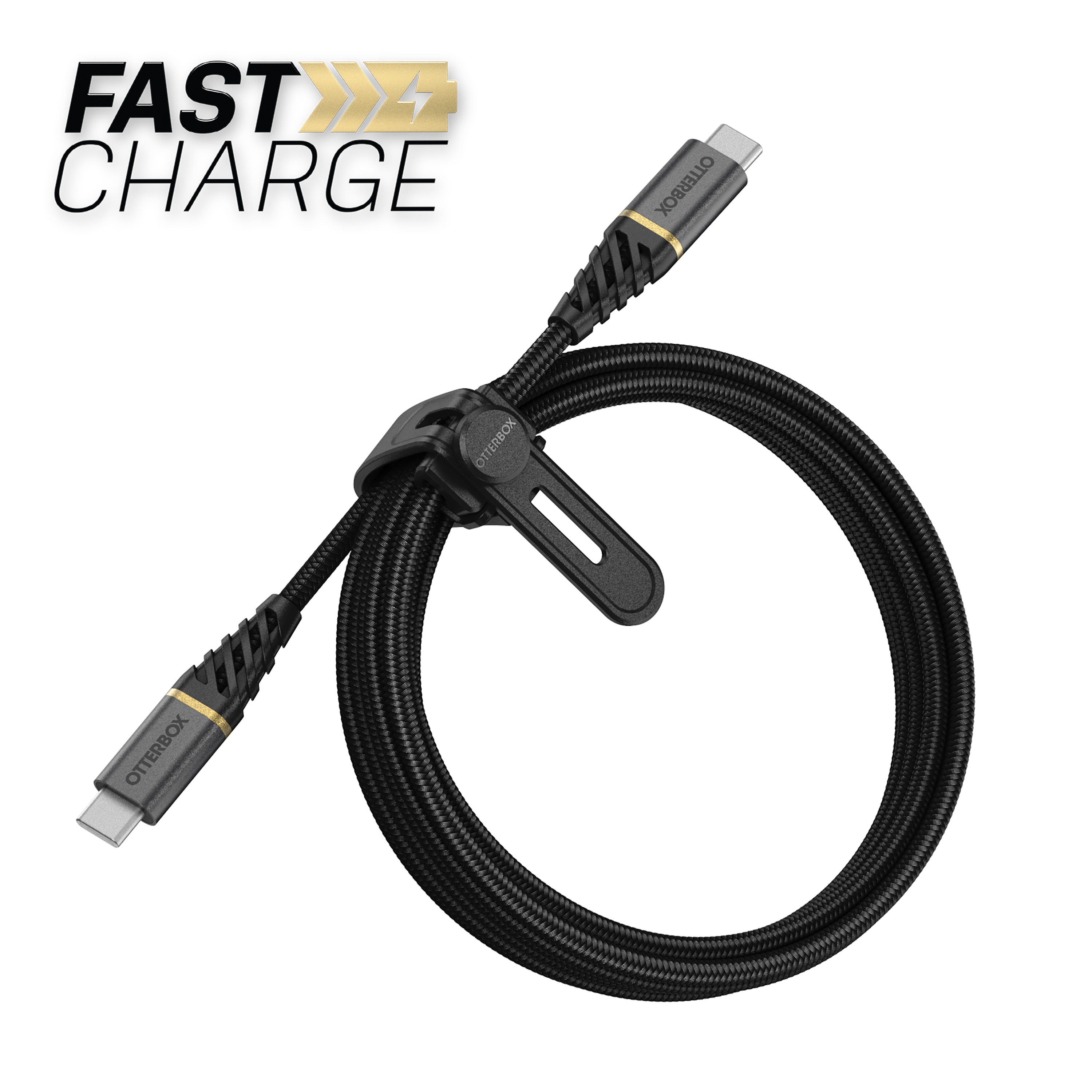 USB-C till USB-C Premium Fast Charge kabel 2m, Black