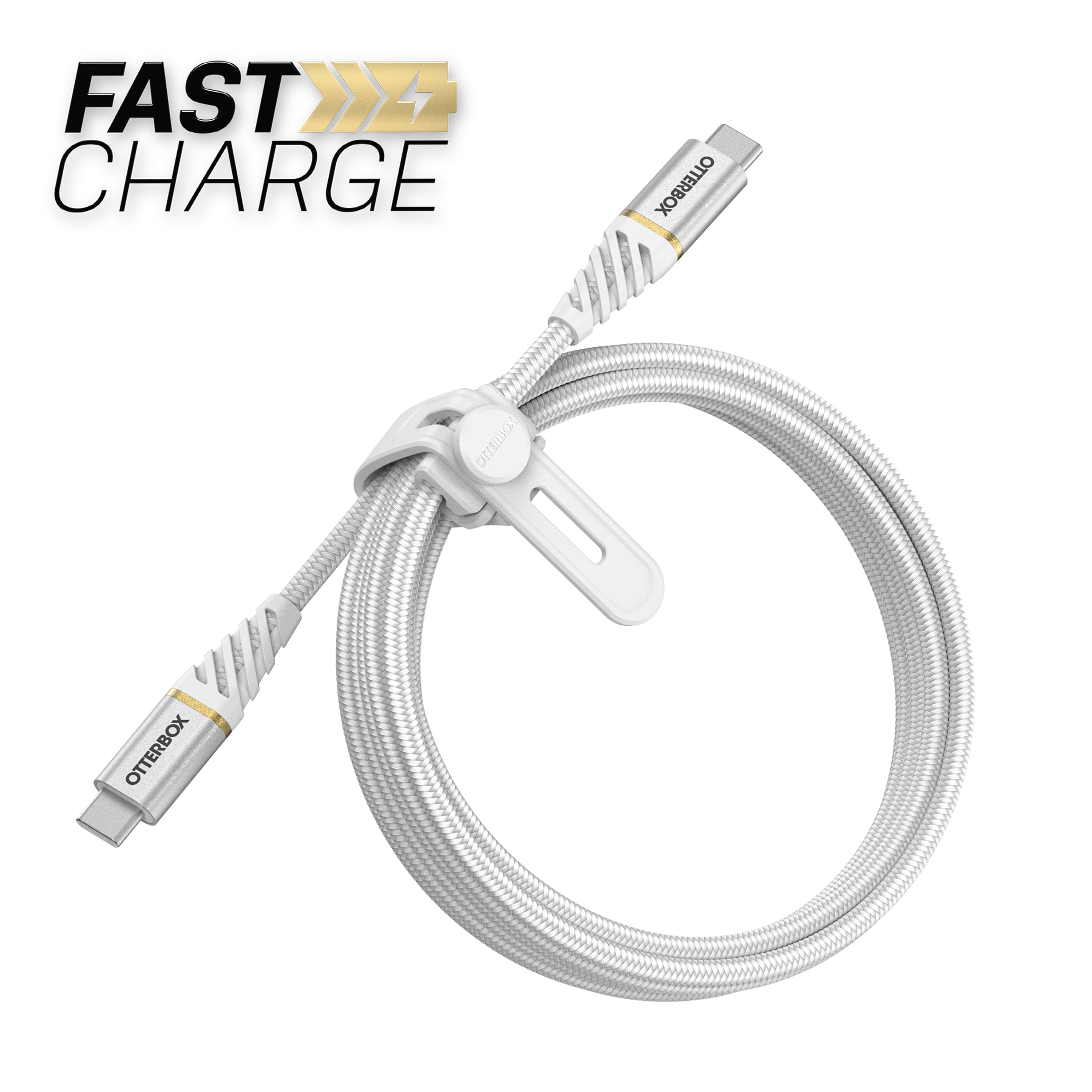 USB-C till USB-C Premium Fast Charge kabel 2m, White