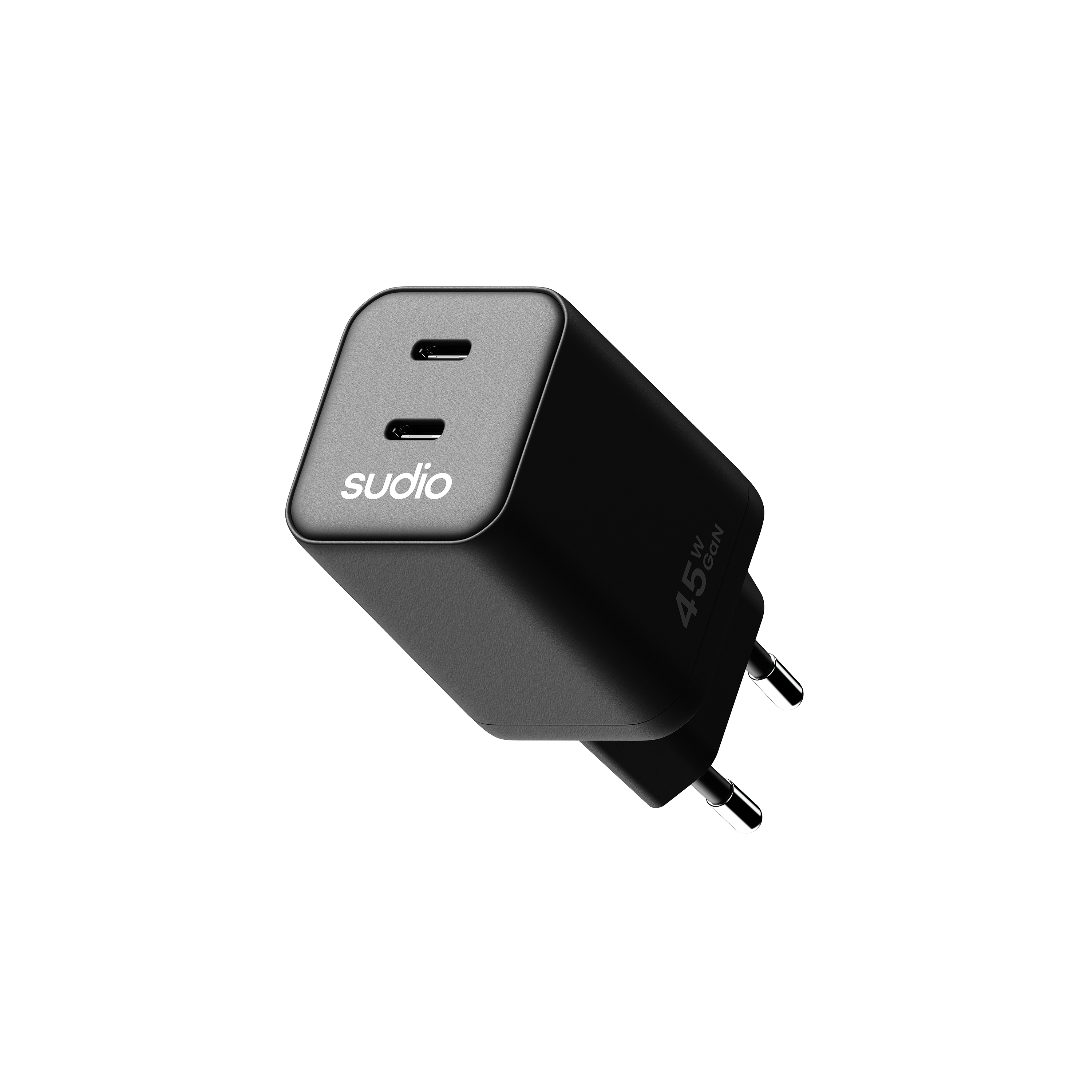 P2 2 x USB-C Väggladdare 45W, Svart
