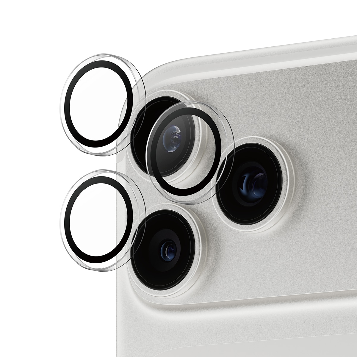 iPhone 17 Pro Hoops linsskydd, Genomskinlig
