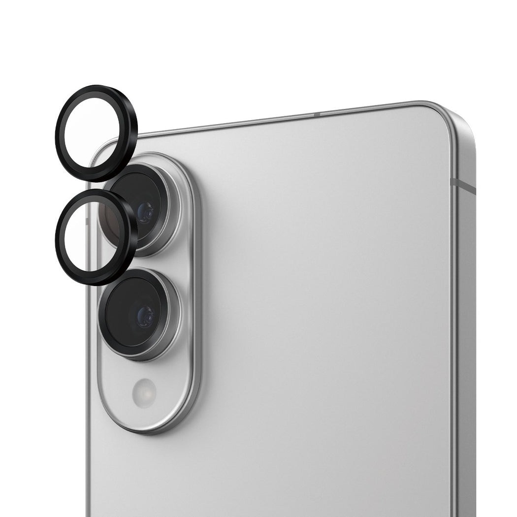 Samsung Galaxy S25 Edge Hoops linsskydd med aluminiumram, Svart
