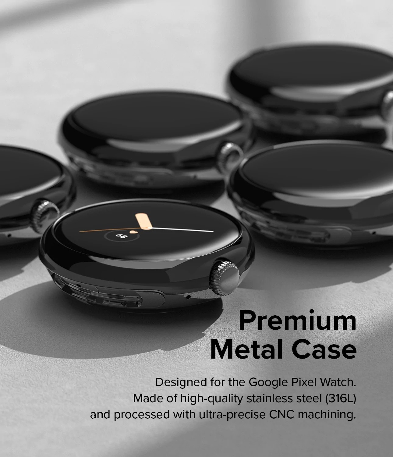 Google Pixel Watch 2 Skyddsram - Bezel Styling Svart