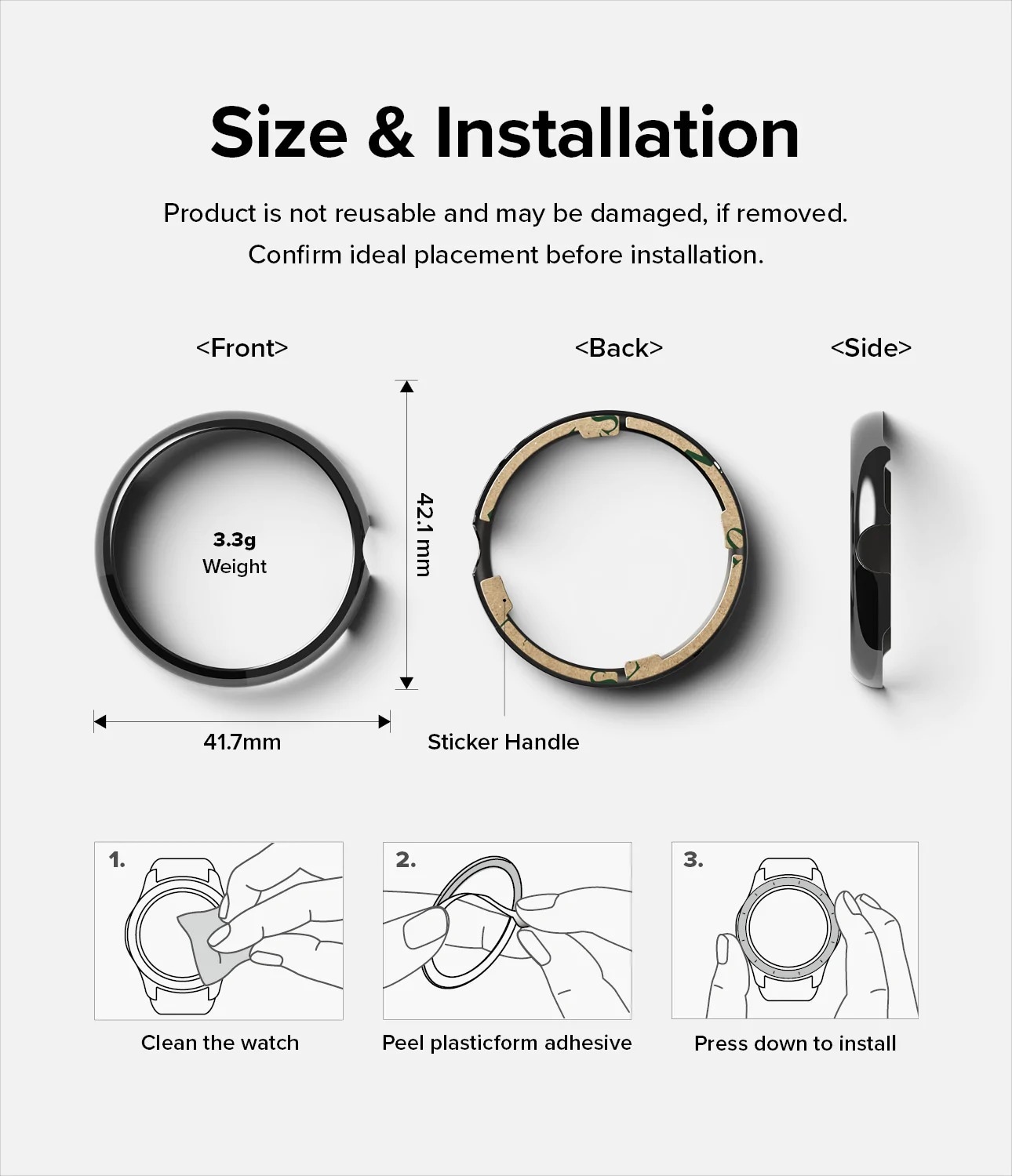 Google Pixel Watch 2 Skyddsram - Bezel Styling Svart