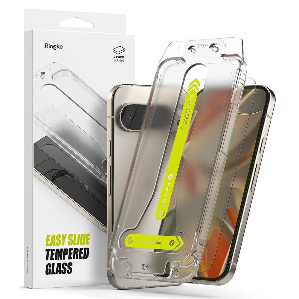 Google Pixel 10 Pro Skärmskydd i glas med monteringsram (2-pack)