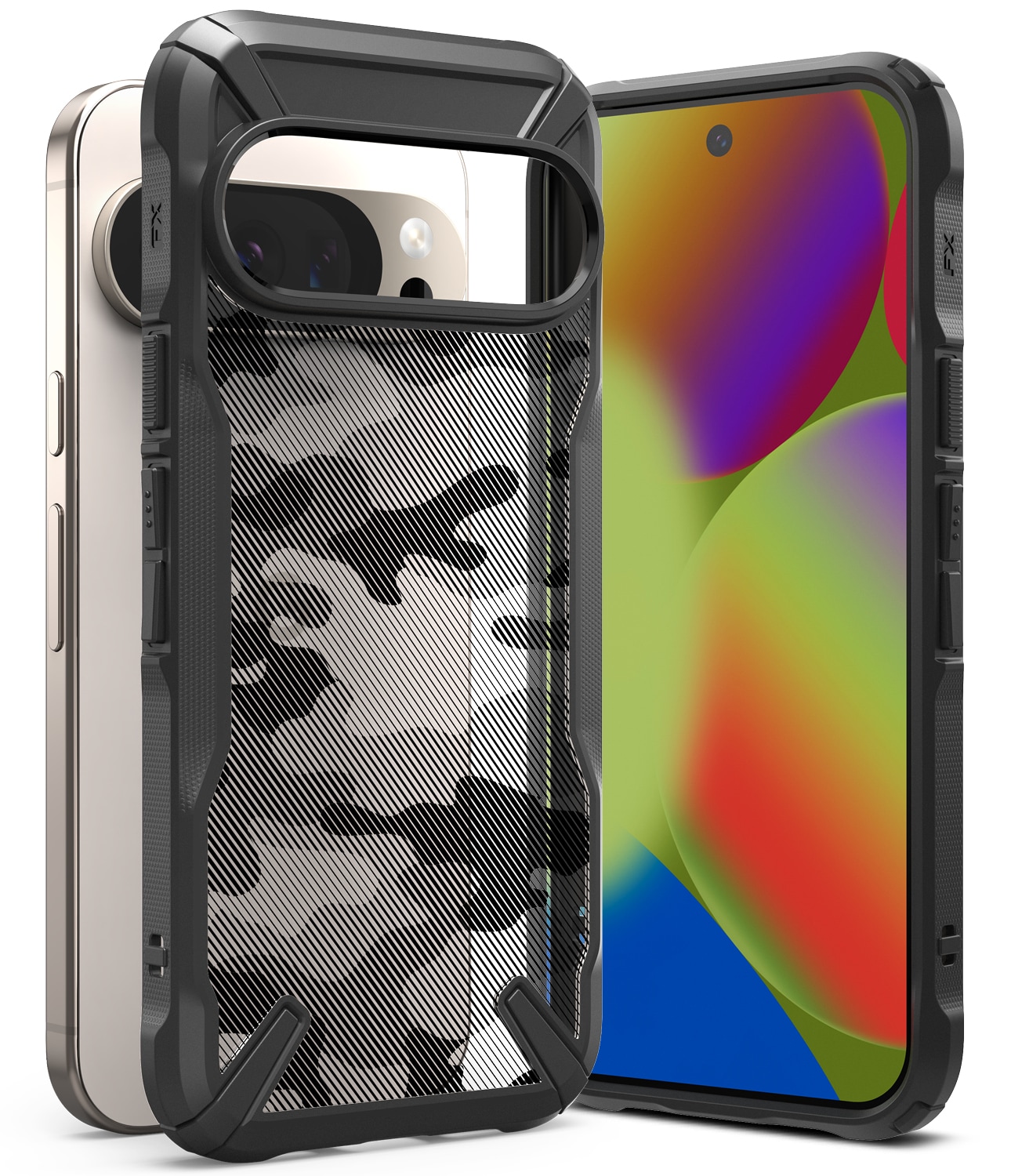 Google Pixel 10 Fusion X Skal, Camo Black