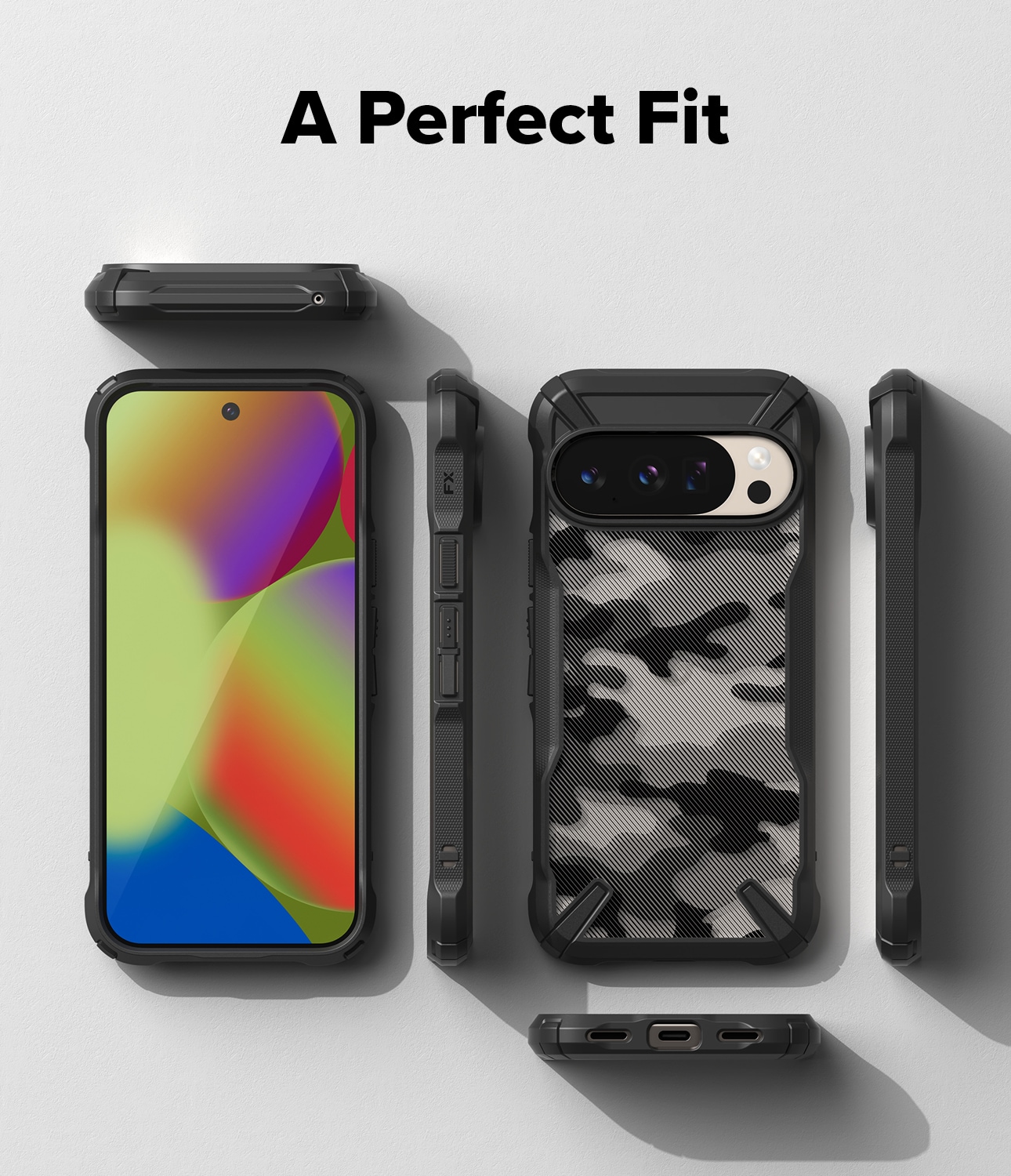 Google Pixel 10 Fusion X Skal, Camo Black