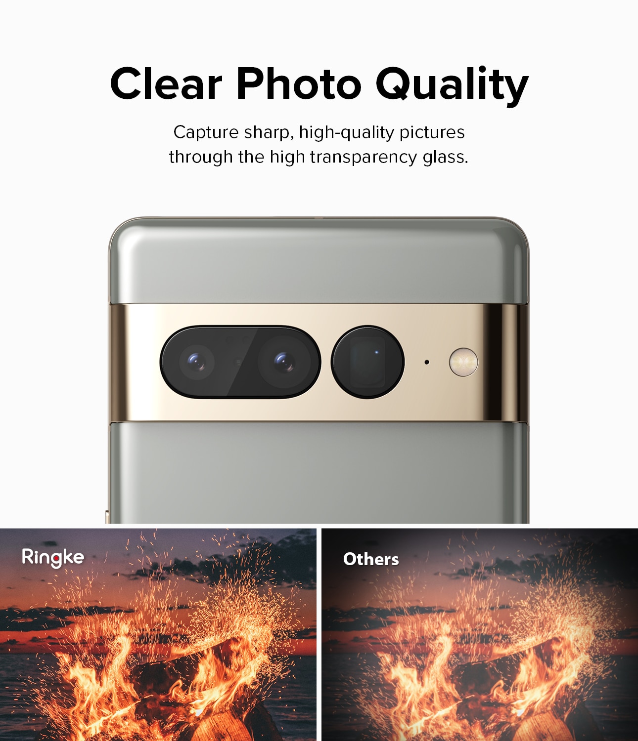 Google Pixel 7 Pro Kameraskydd i glas (3-pack)