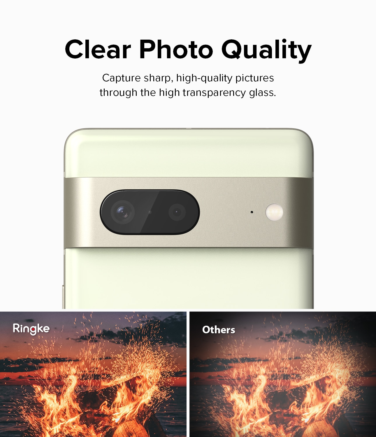 Google Pixel 7 Kameraskydd i glas (3-pack)