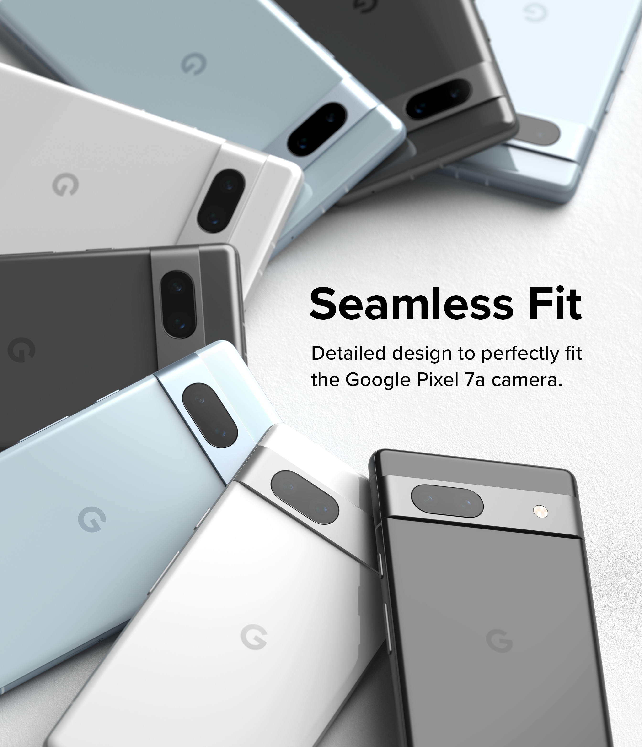 Google Pixel 7a Kameraskydd i glas (3-pack)