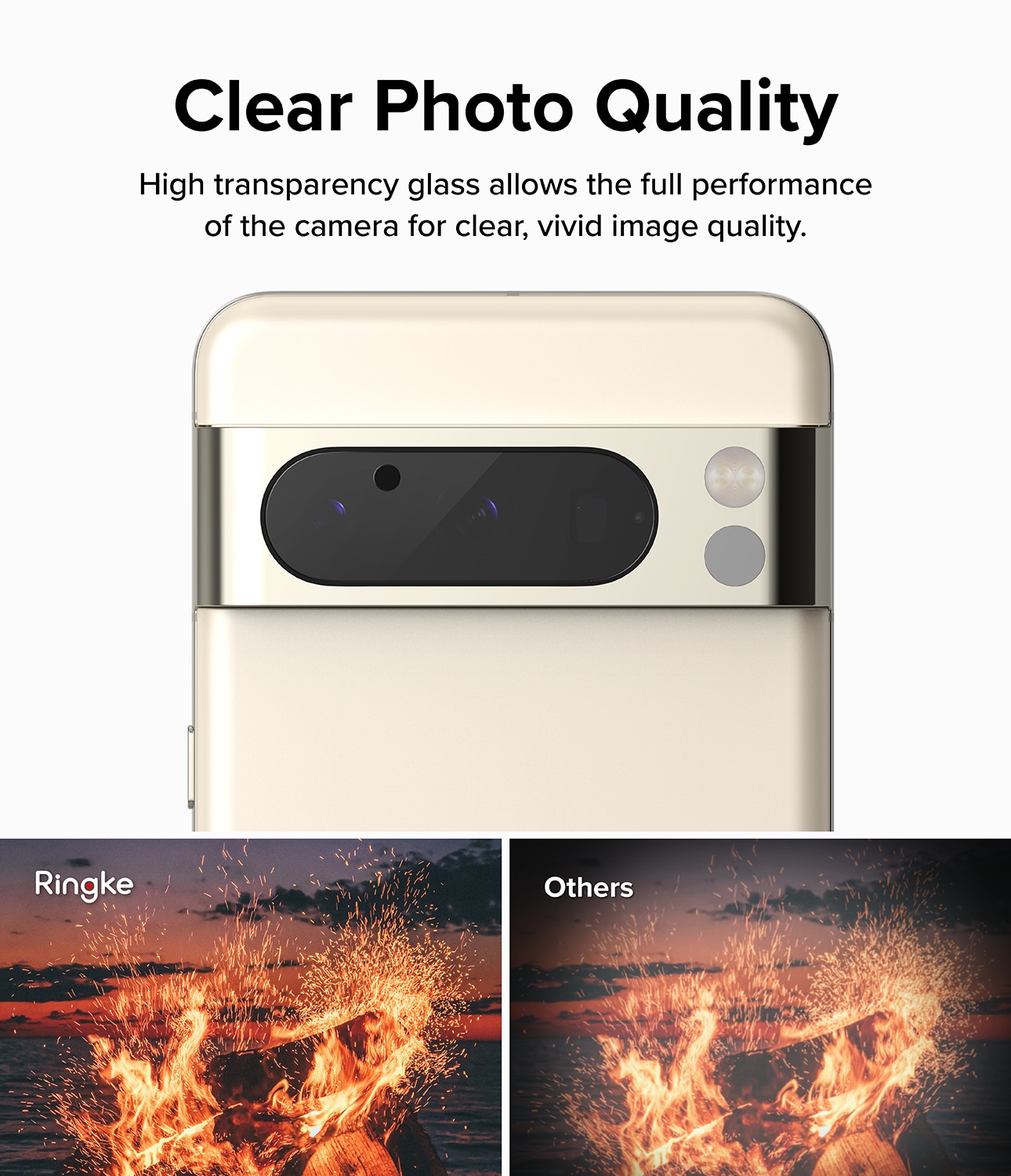 Google Pixel 8 Pro Kameraskydd i glas (3-pack)