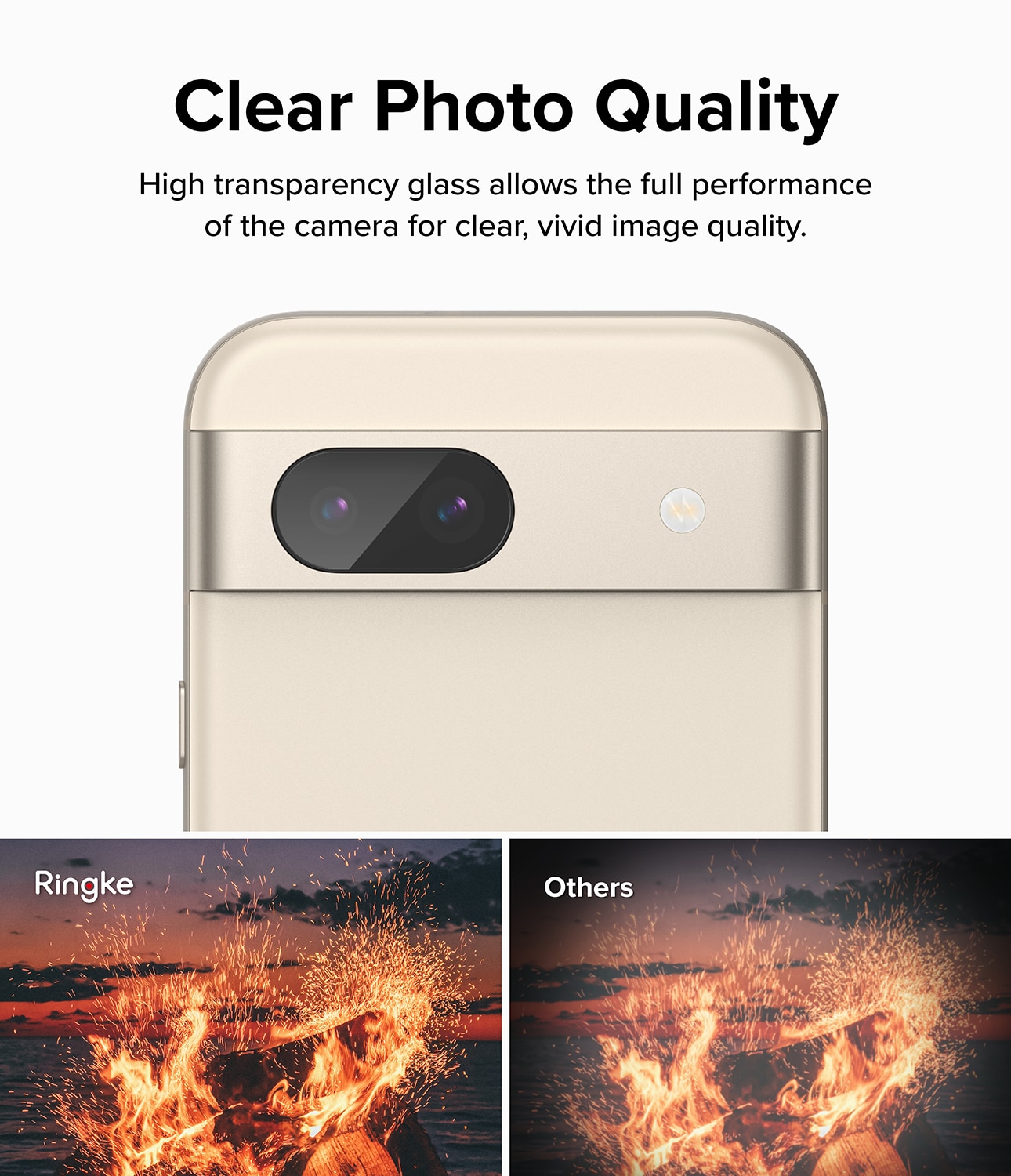 Google Pixel 8a Kameraskydd i glas (3-pack)