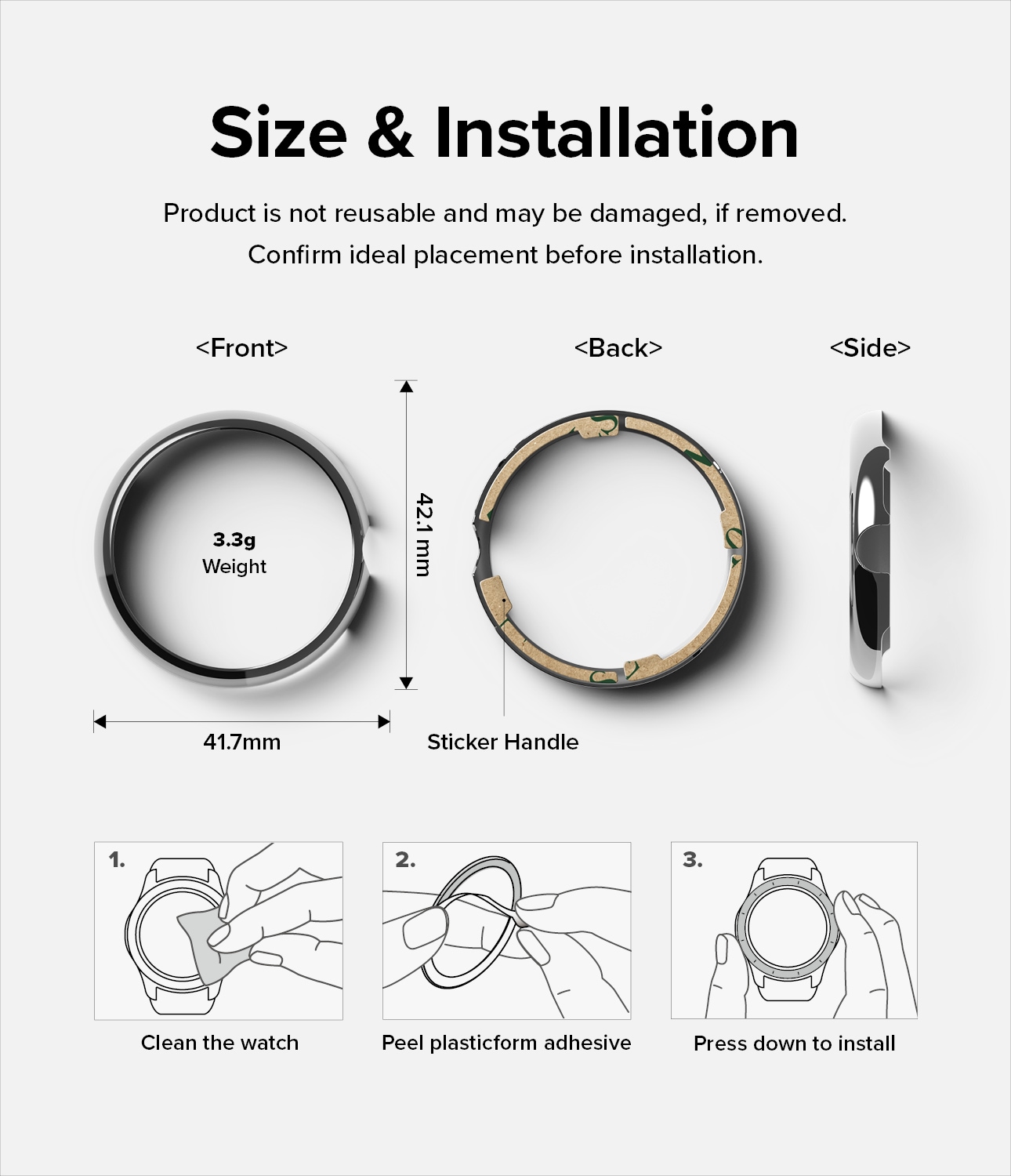 Google Pixel Watch 2 Skyddsram - Bezel Styling Silver