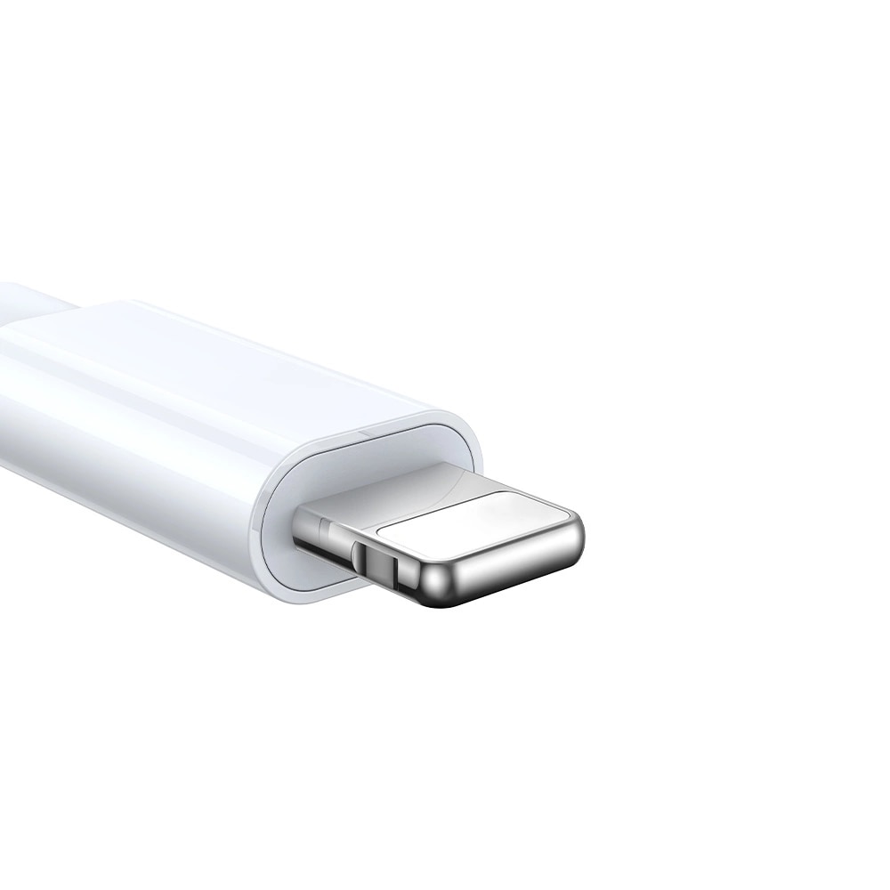3-in-1 Laddningskabel - USB-A till Lightning & Magnetisk Laddare, vit