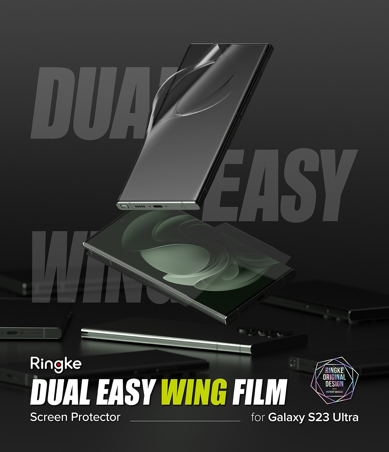 Samsung Galaxy S23 Ultra Skärmskydd skyddsfilm - Dual Easy Wing (2-pack)