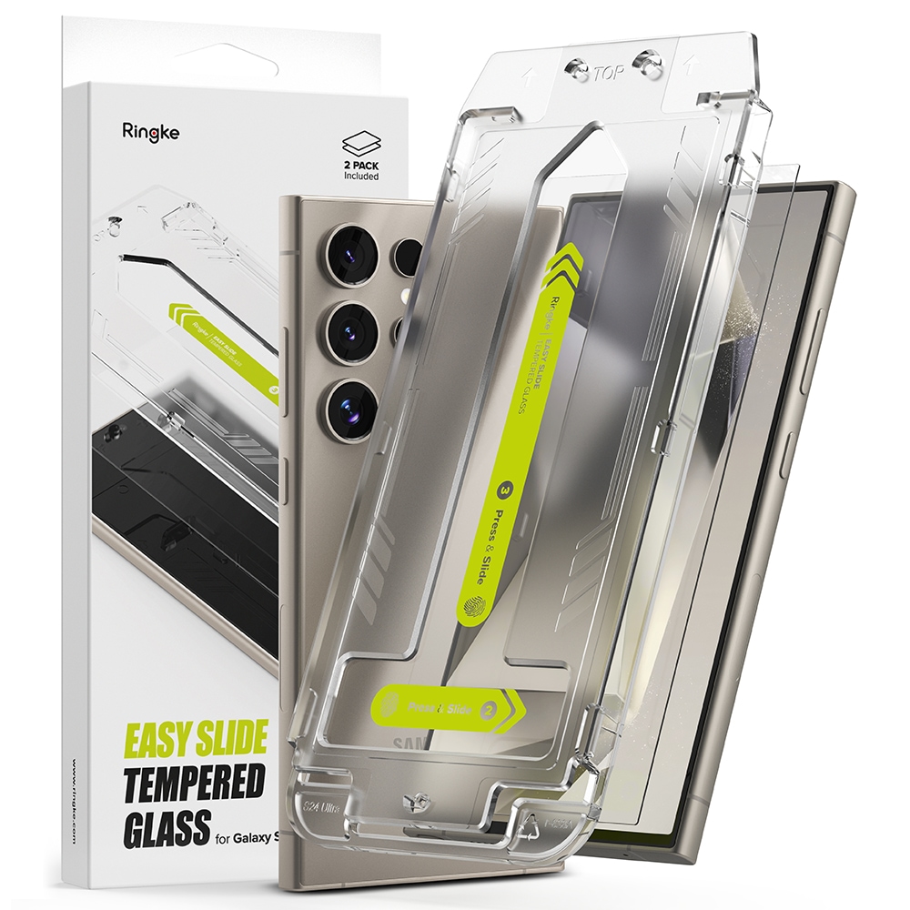 Samsung Galaxy S24 Ultra Skärmskydd i glas med monteringsram (2-pack)