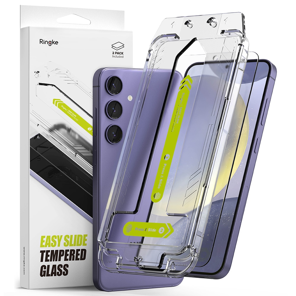 Samsung Galaxy S24 Skärmskydd i glas med monteringsram (2-pack)