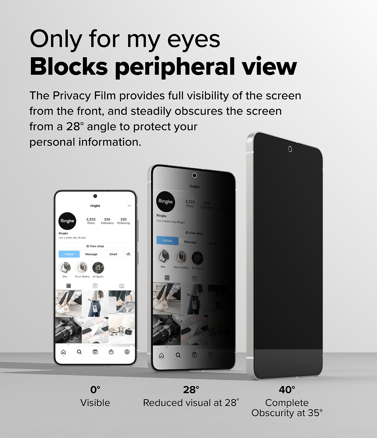 Samsung Galaxy S25 Edge Anti-spy Skärmskydd i glas med monteringsram (2-pack)