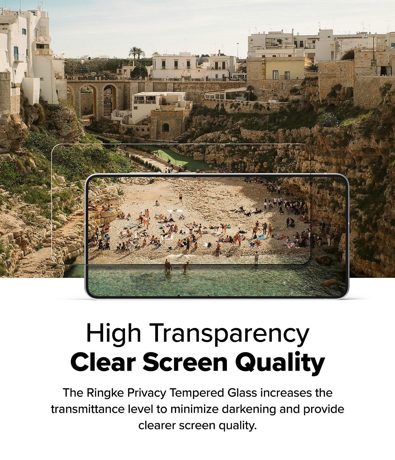 Samsung Galaxy S25 Edge Anti-spy Skärmskydd i glas med monteringsram (2-pack)
