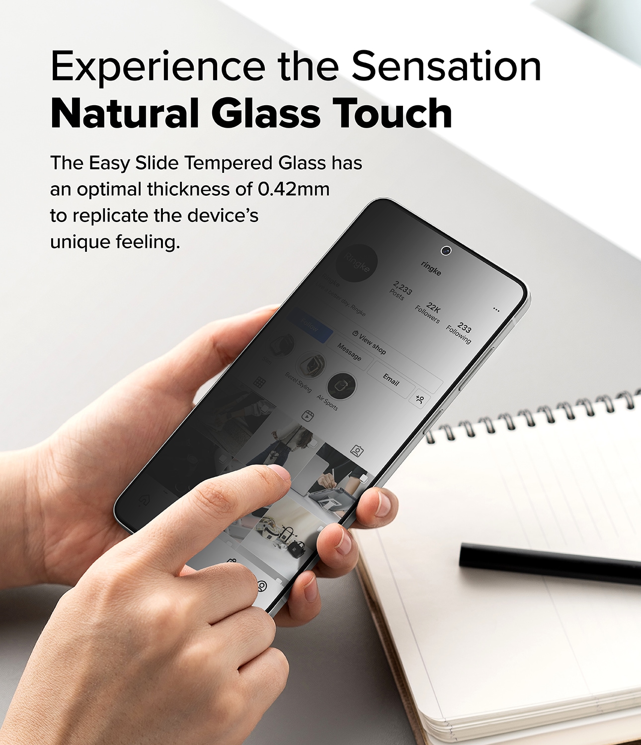 Samsung Galaxy S25 Edge Anti-spy Skärmskydd i glas med monteringsram (2-pack)