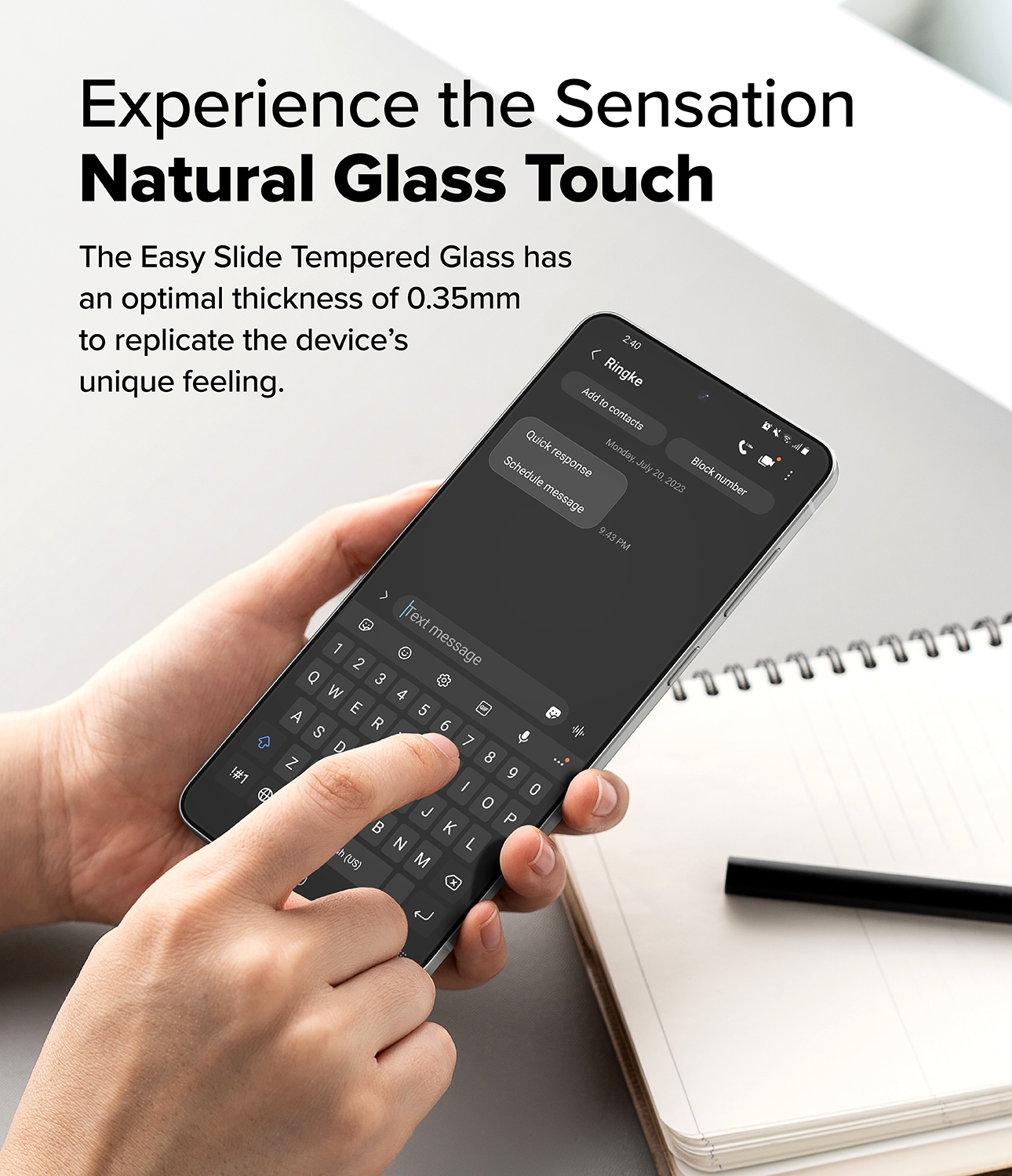 Samsung Galaxy S25 Edge Skärmskydd i glas med monteringsram (2-pack)