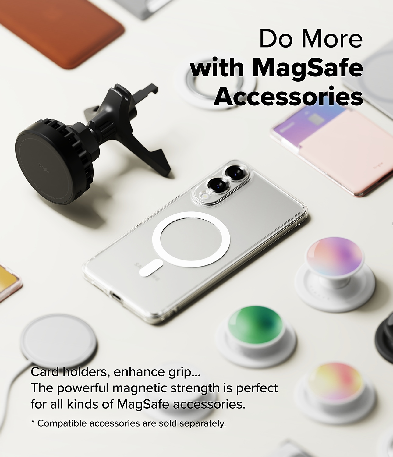 Samsung Galaxy S25 Edge Fusion MagSafe Skal, Genomskinlig